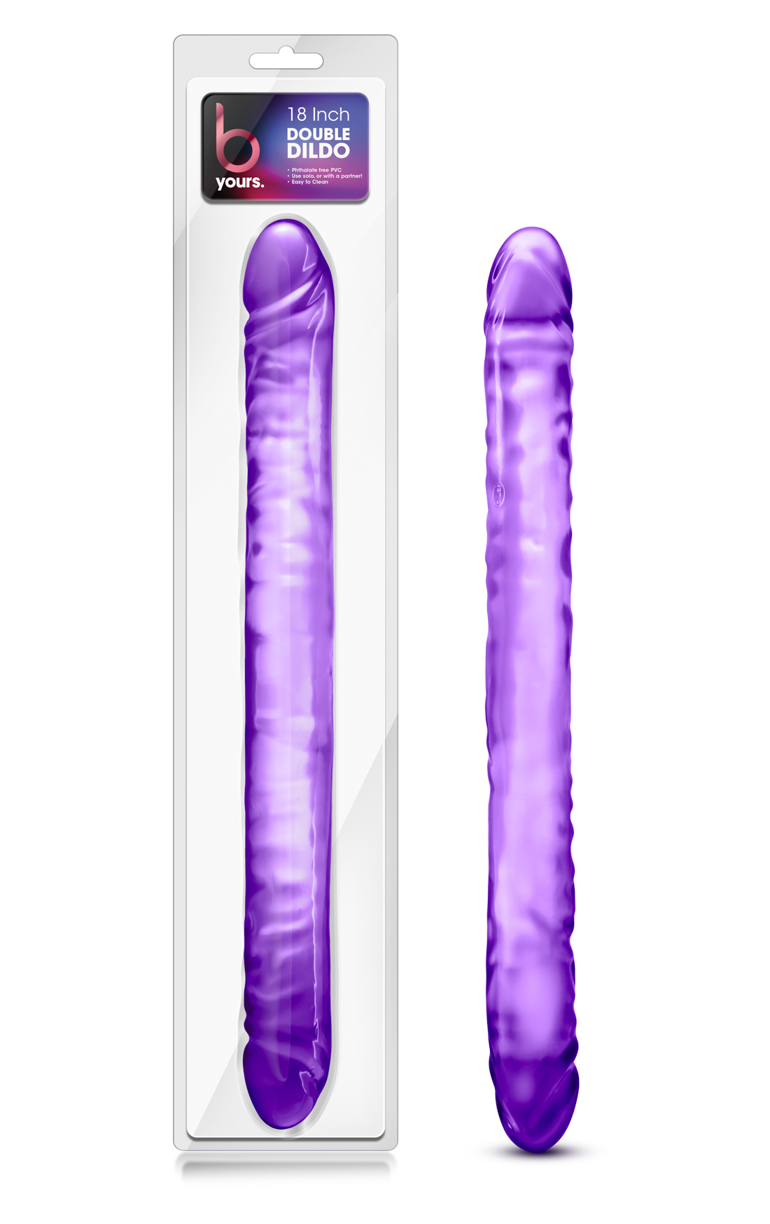 b yours  inch double dildo purple 