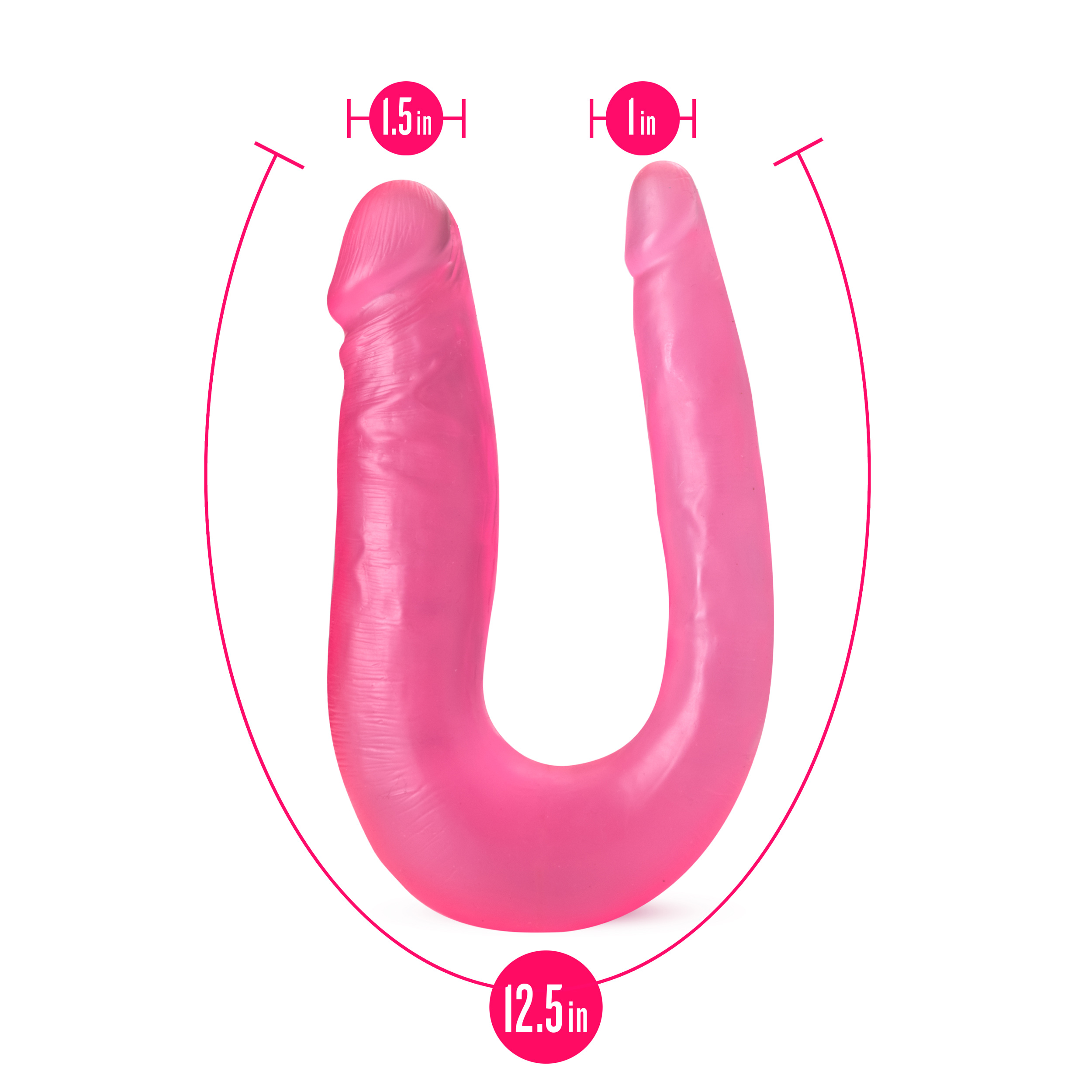 b yours sweet double dildo pink 