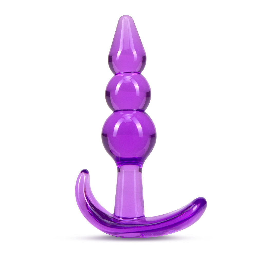 b yours triple bead anal plug purple 