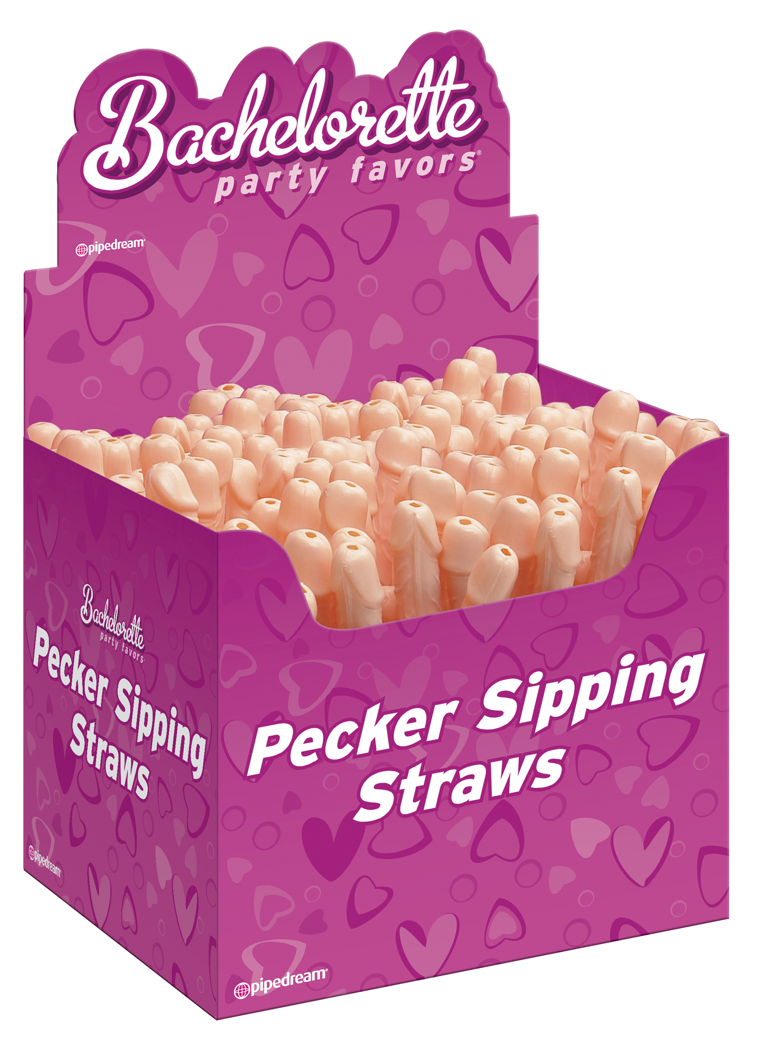 bachelorette party favors pecker sipping straws  piece display light 