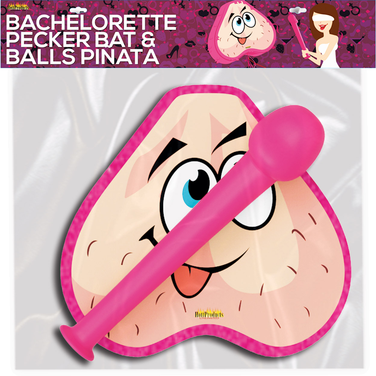 bachelorette pecker bat balls pinata 