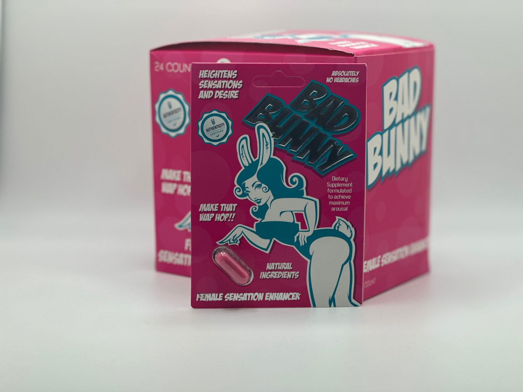 bad bunny femal pill enhancer  ct display 