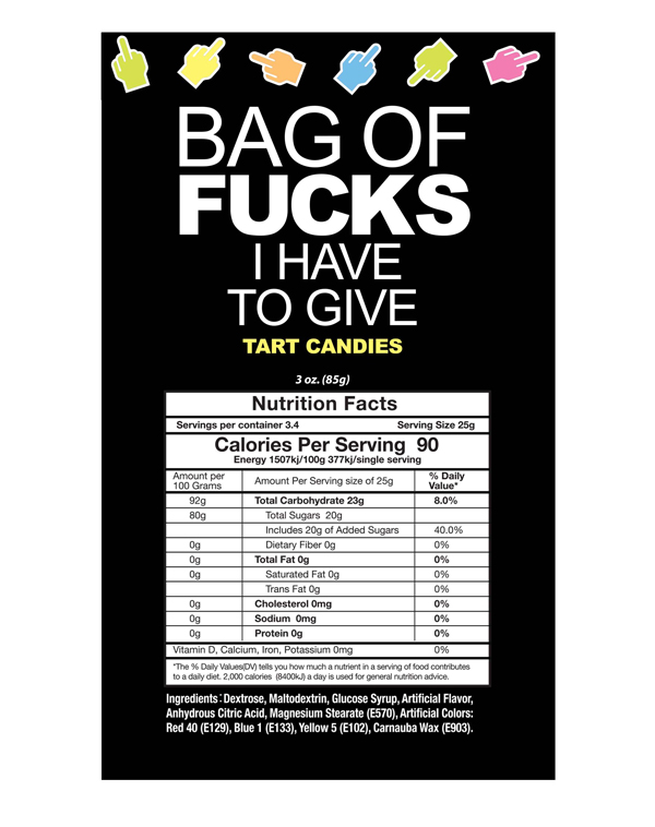 bag of fucks i have to give bag of  count 