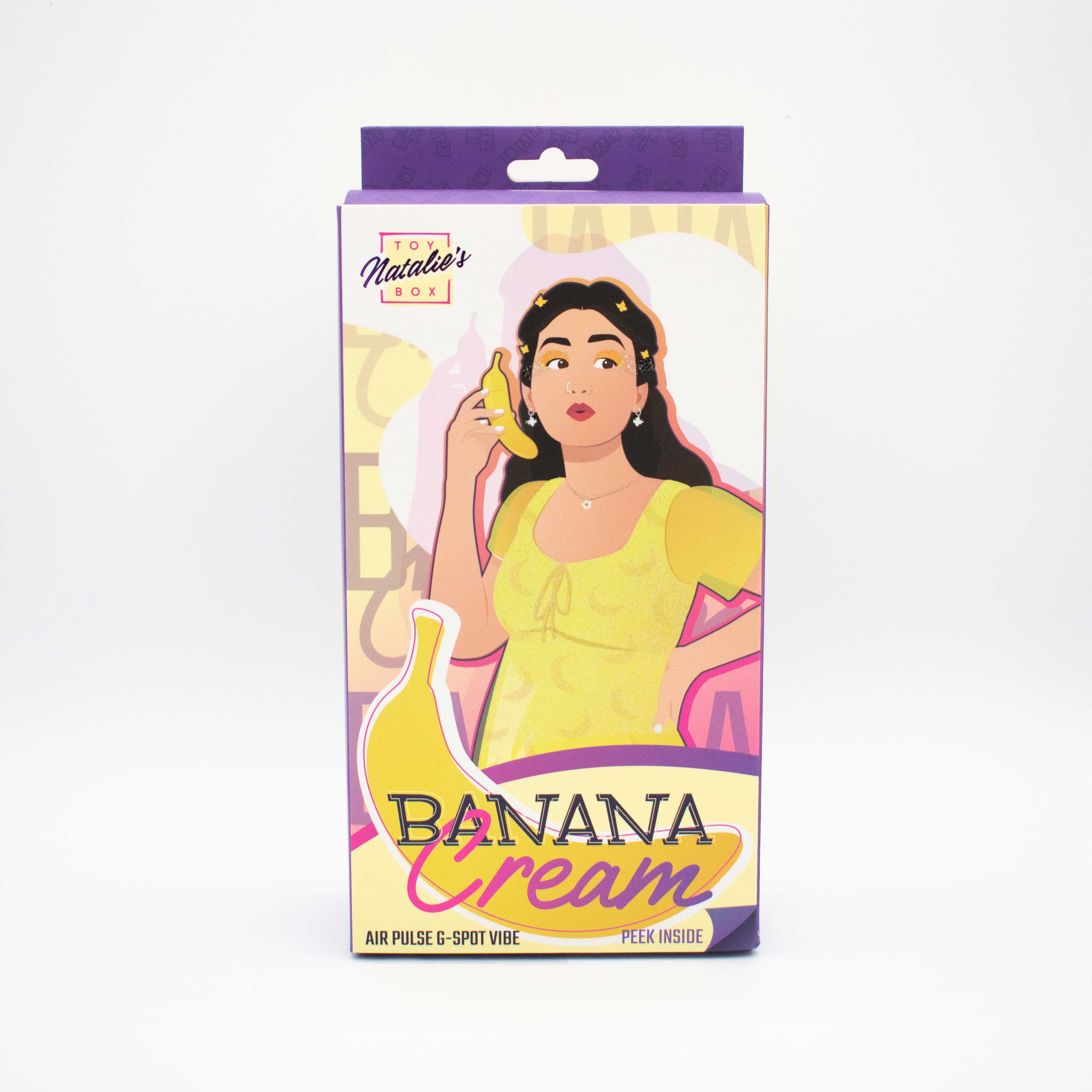 banana cream air pulse and g spot vibrator  yellow 