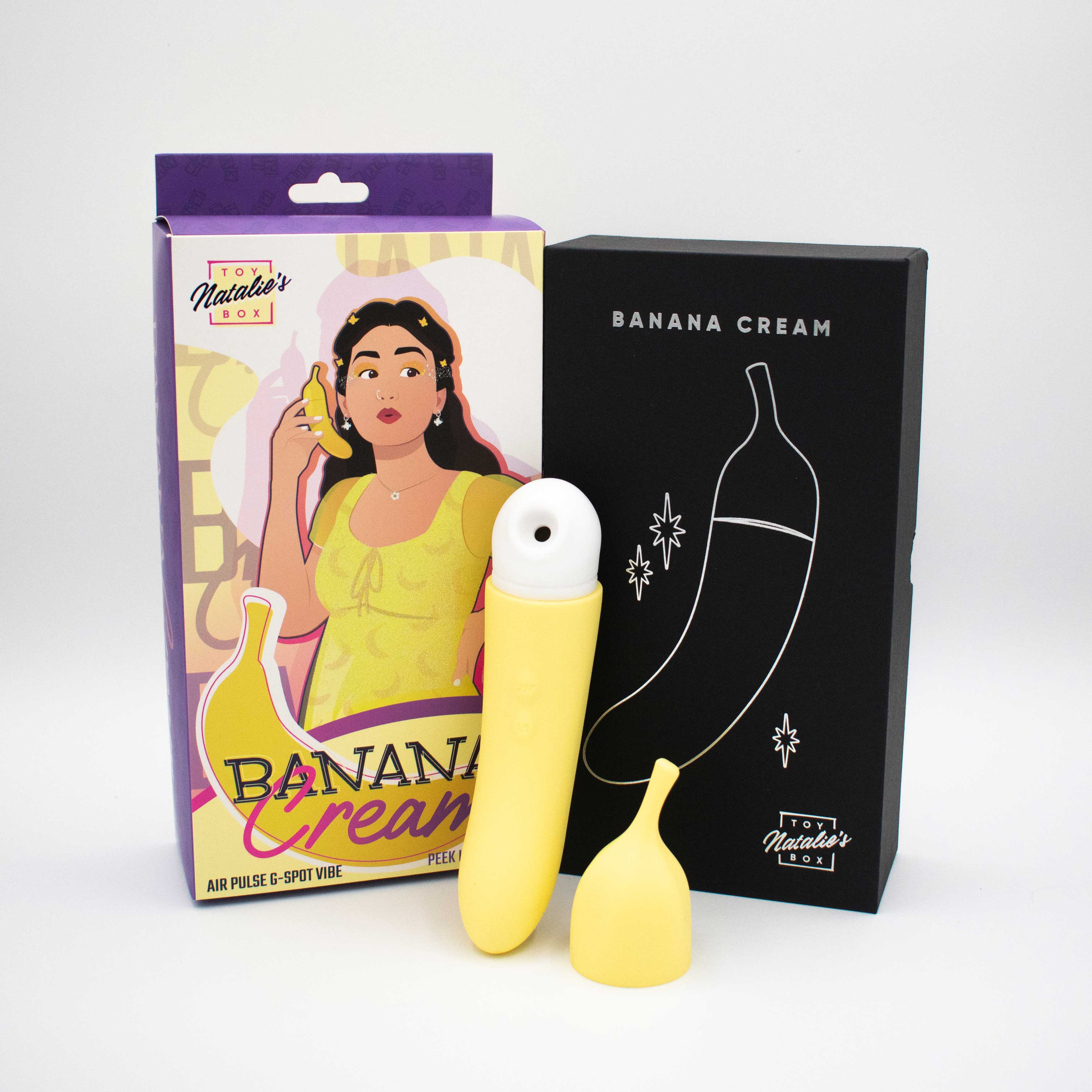 banana cream air pulse and g spot vibrator  yellow 