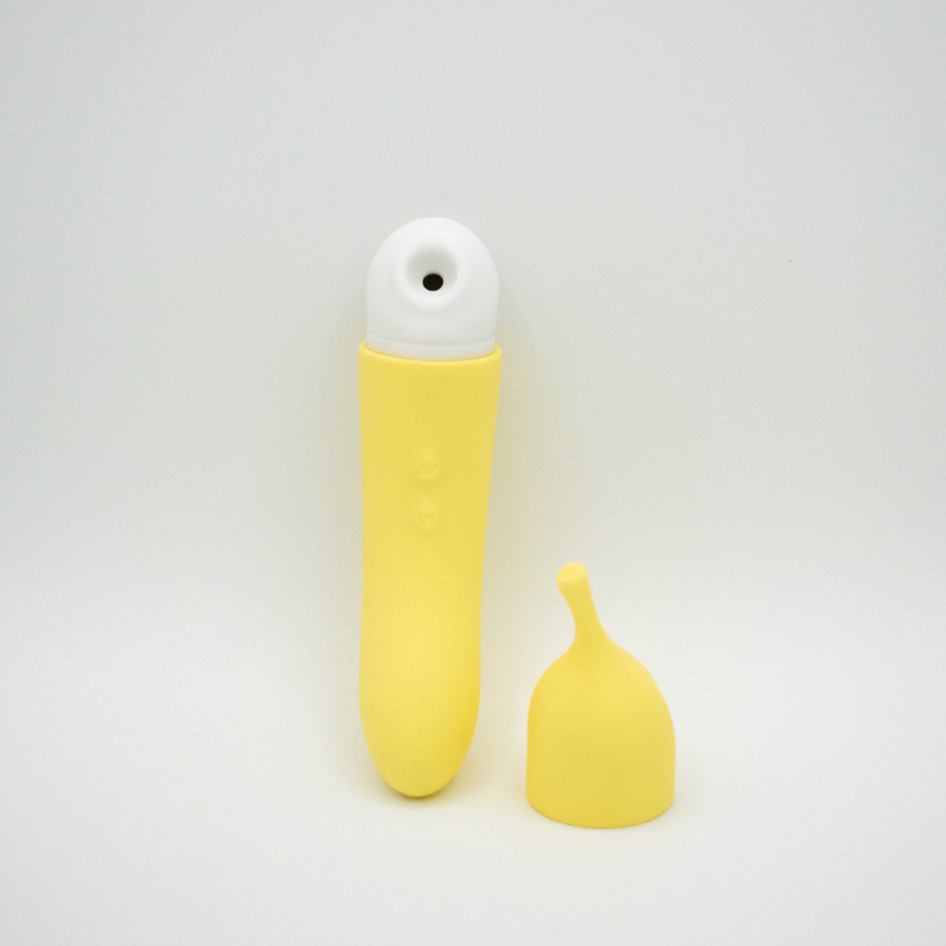 banana cream air pulse and g spot vibrator  yellow 