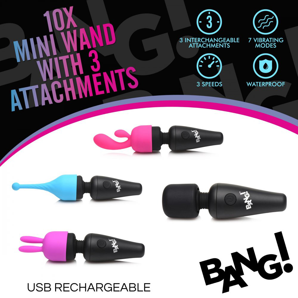 bang x mini wand with  attachments 