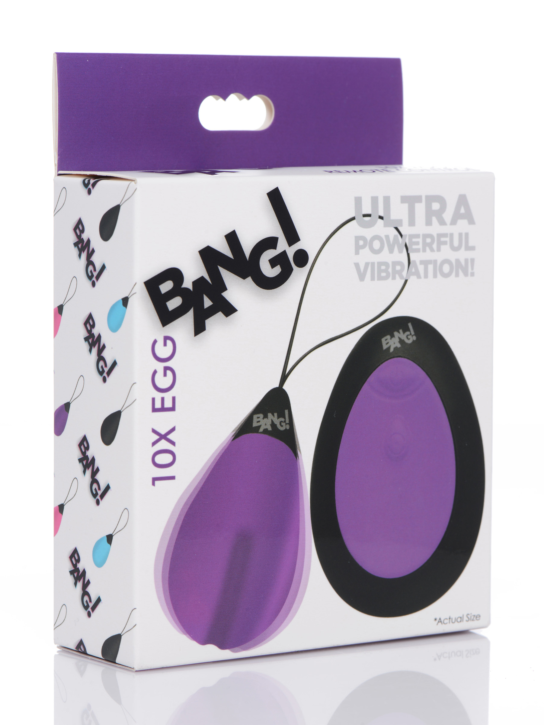 bang x silicone vibrating egg purple 