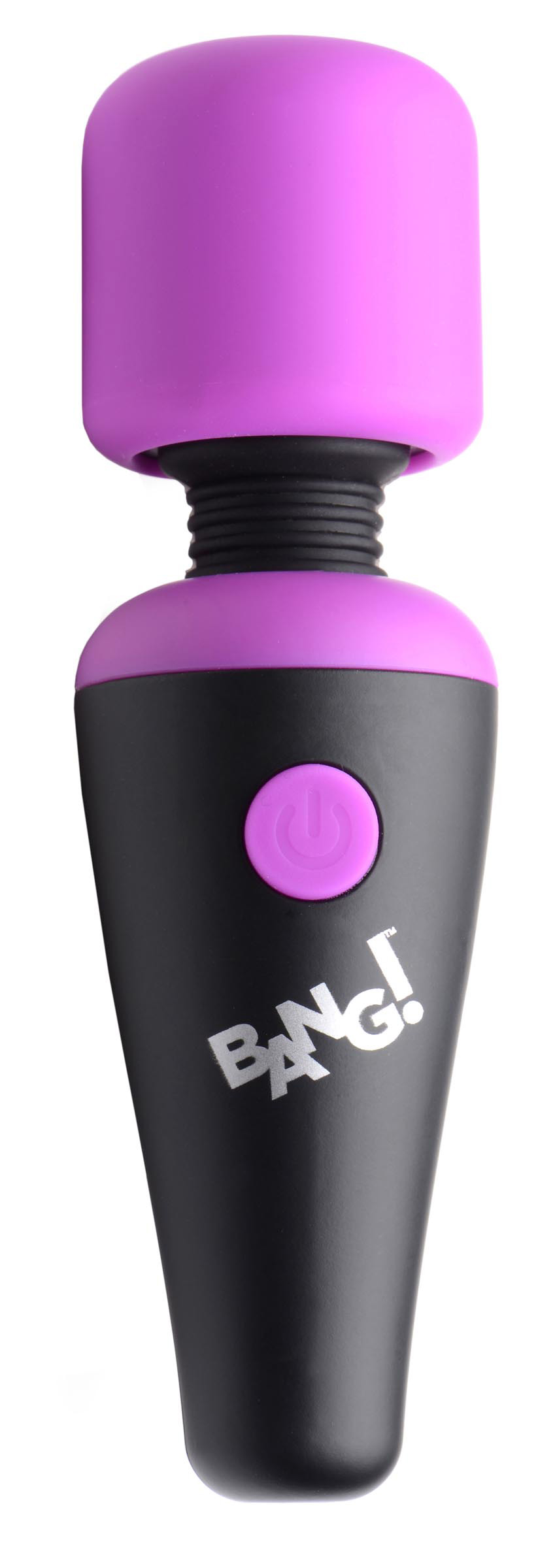 bang x vibrating mini silicone wand purple 