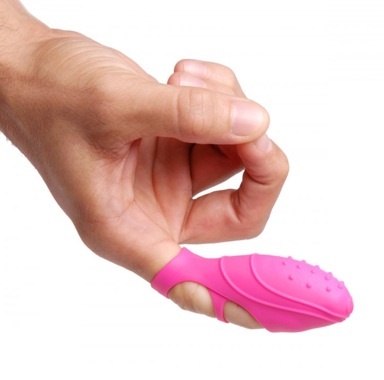 bang her silicone g spot finger vibe pink 