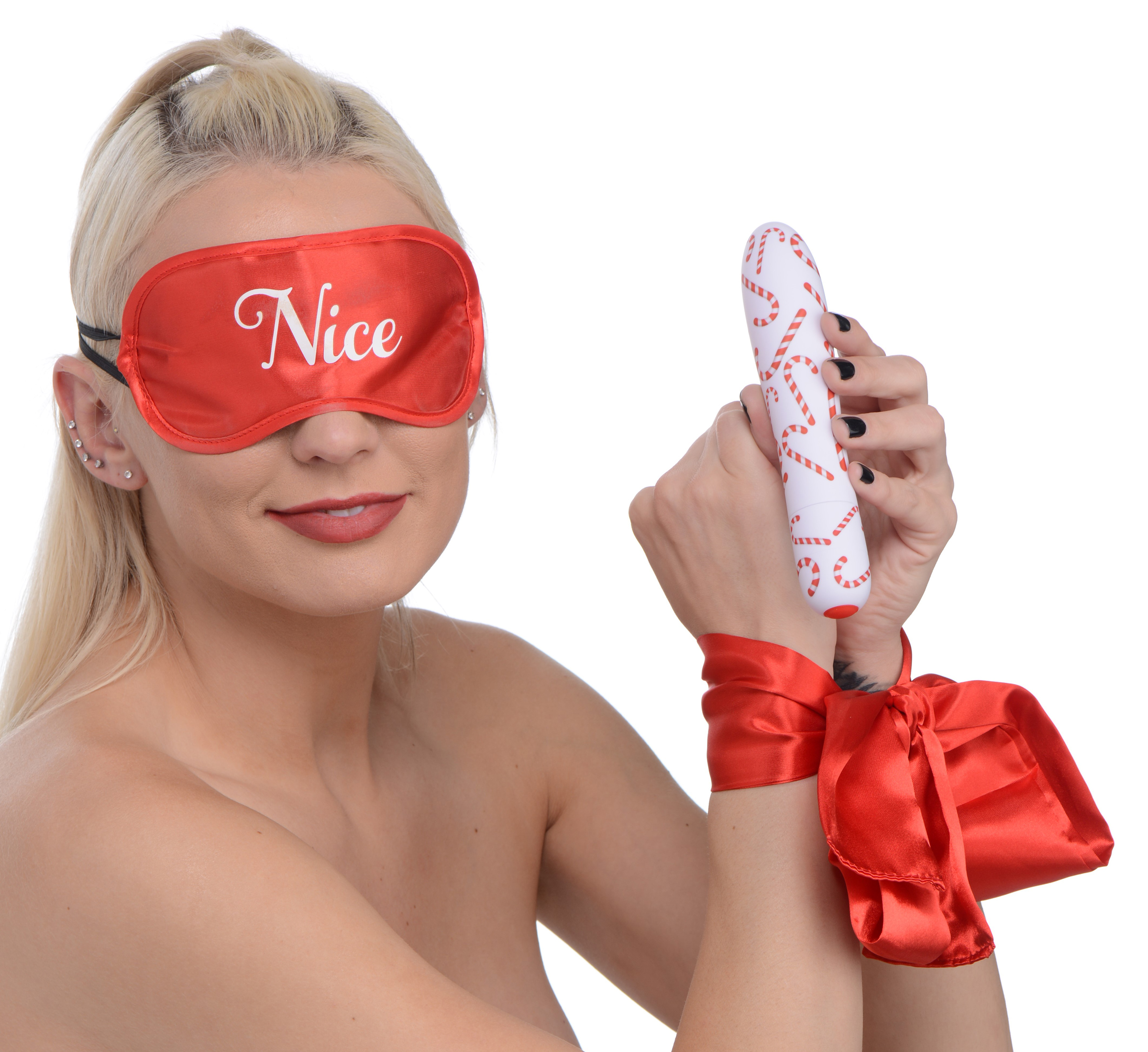 bang naughty holiday kit wrist ties xl bullet  and blindfold 