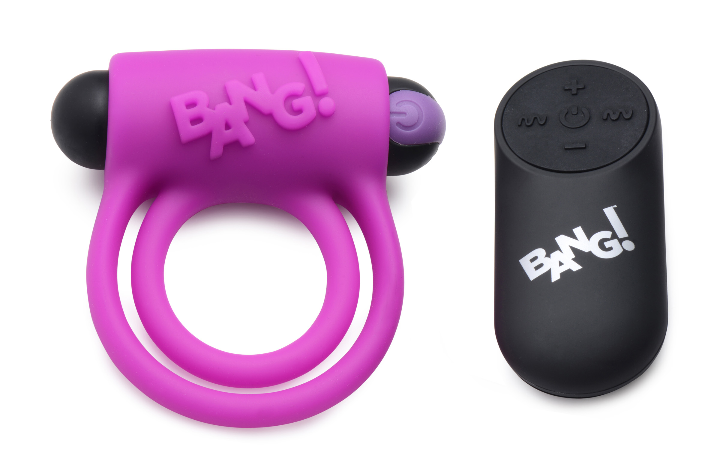 bang silicone cock ring and bullet with remote control purple 