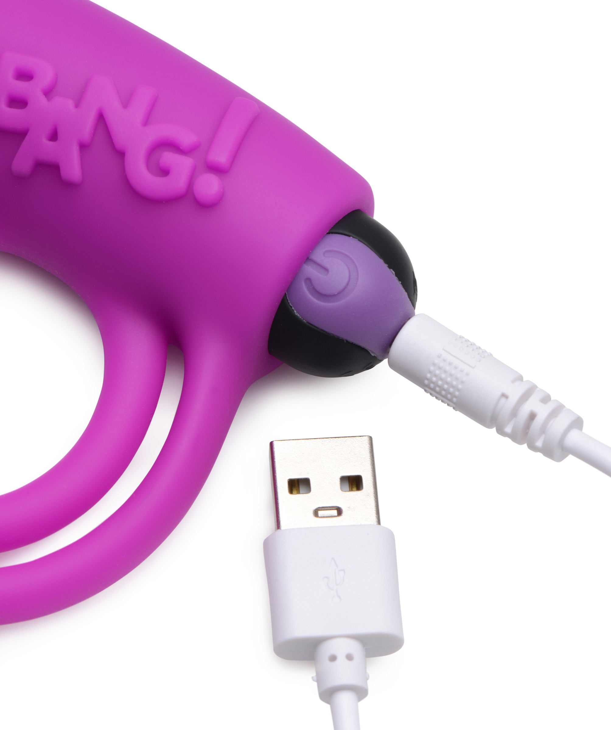 bang silicone cock ring and bullet with remote control purple 