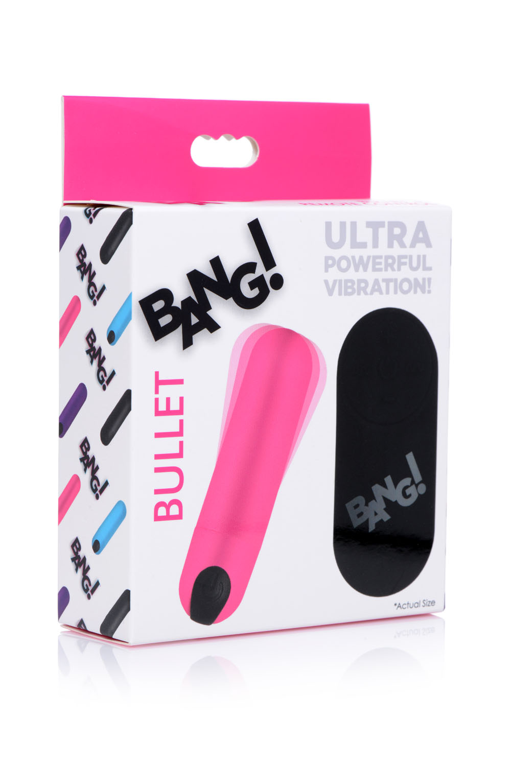 bang vibrating bullet with remote control pink 