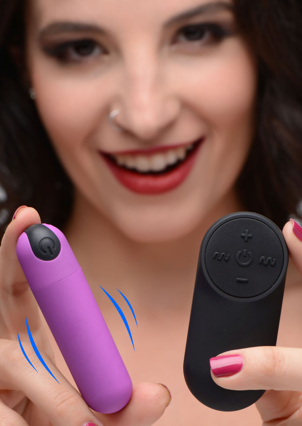 bang vibrating bullet with remote control purple 