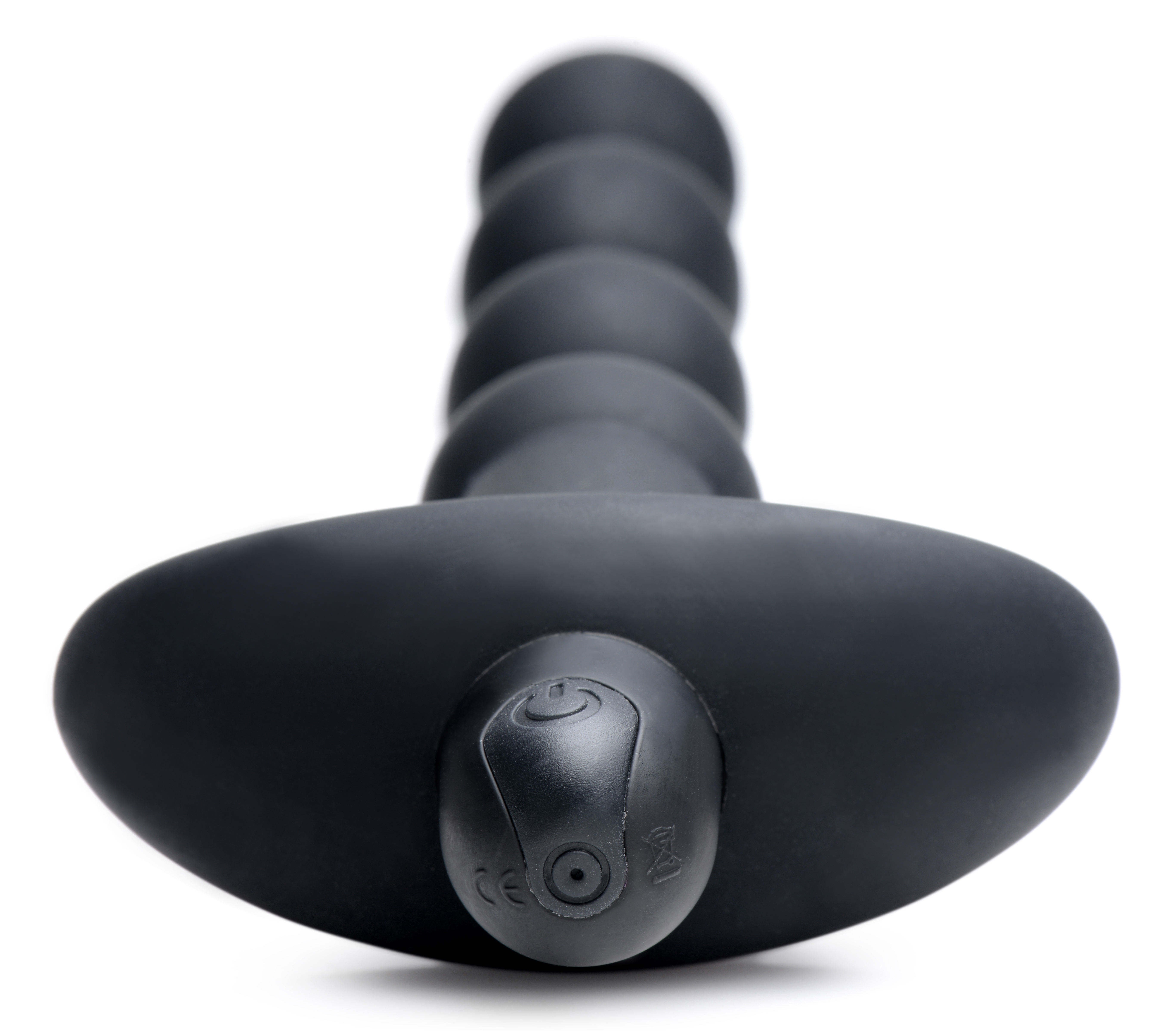 bang vibrating silicone anal beads and remote black 