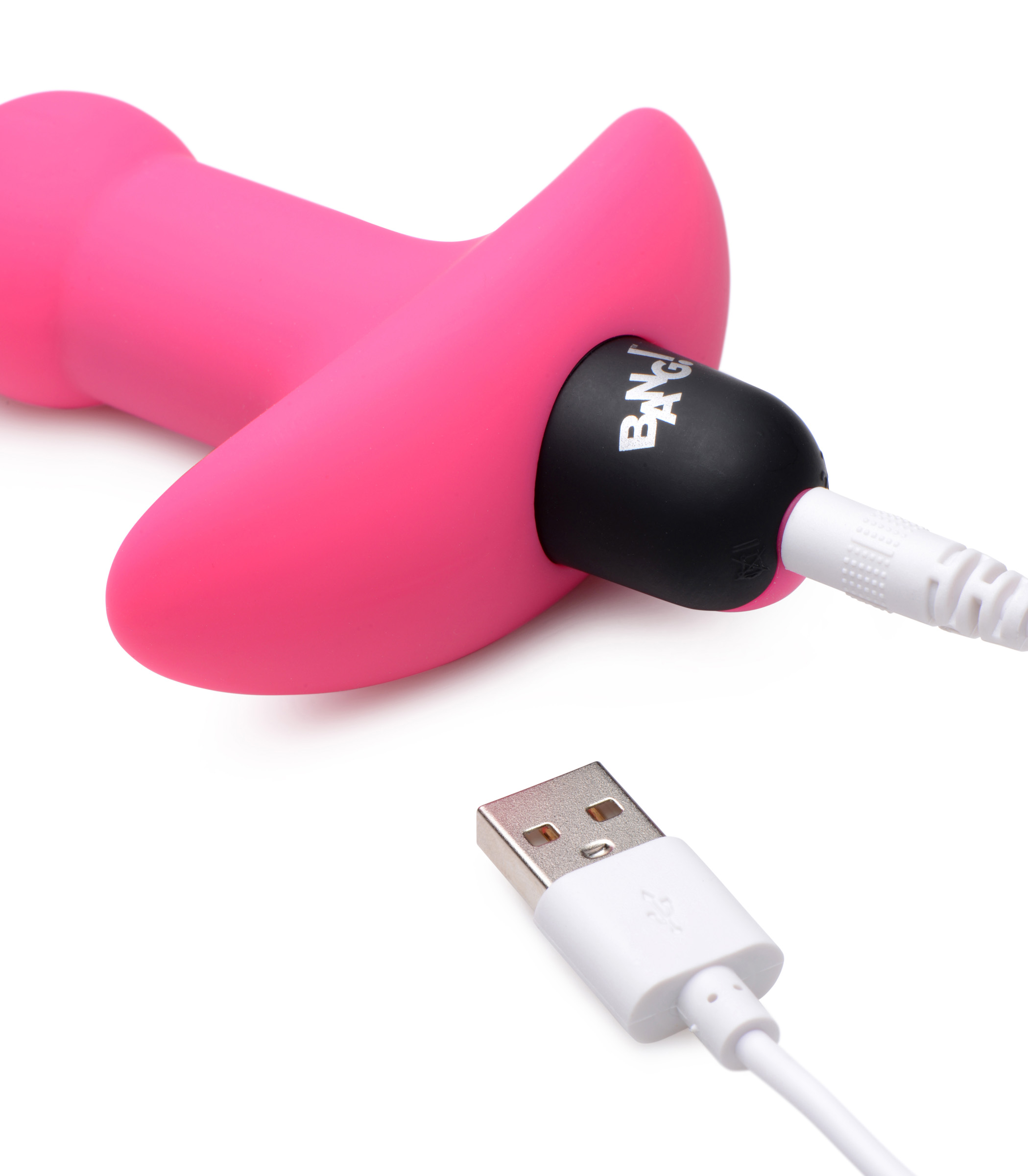 bang vibrating silicone anal beads and remote control pink 