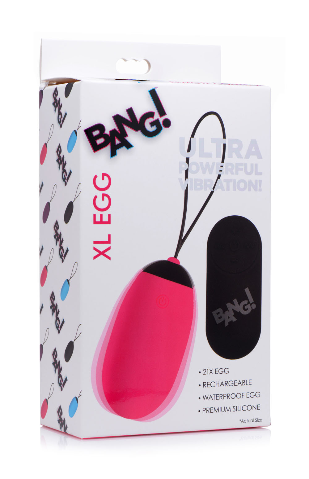 bang xl silicone vibrating egg pink 