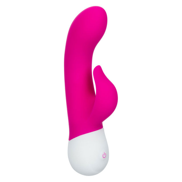 basic essentials rechargeable dual pleaser pink 