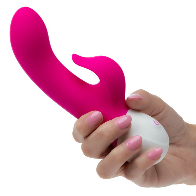 basic essentials rechargeable dual pleaser pink 