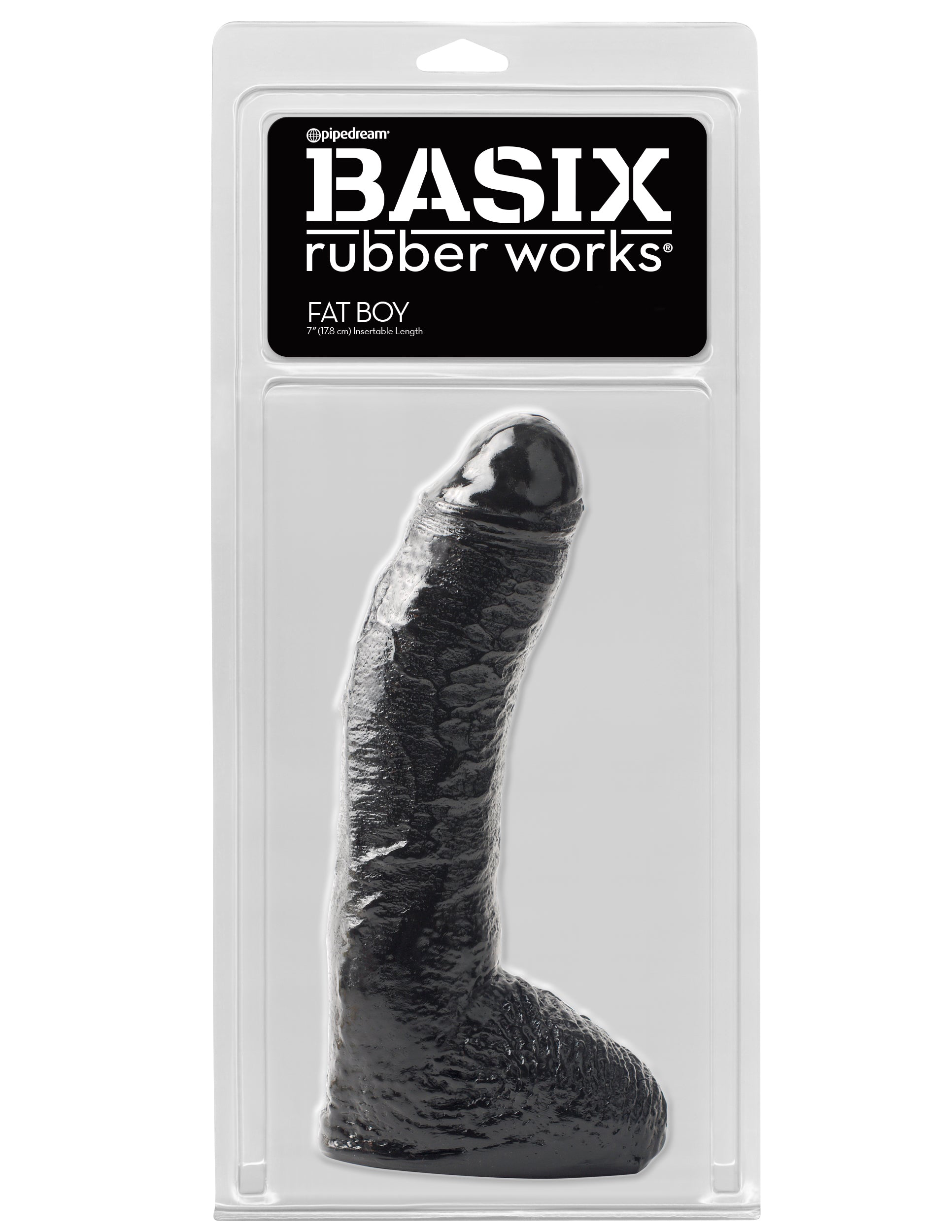 basix rubber works  inch fat boy black 