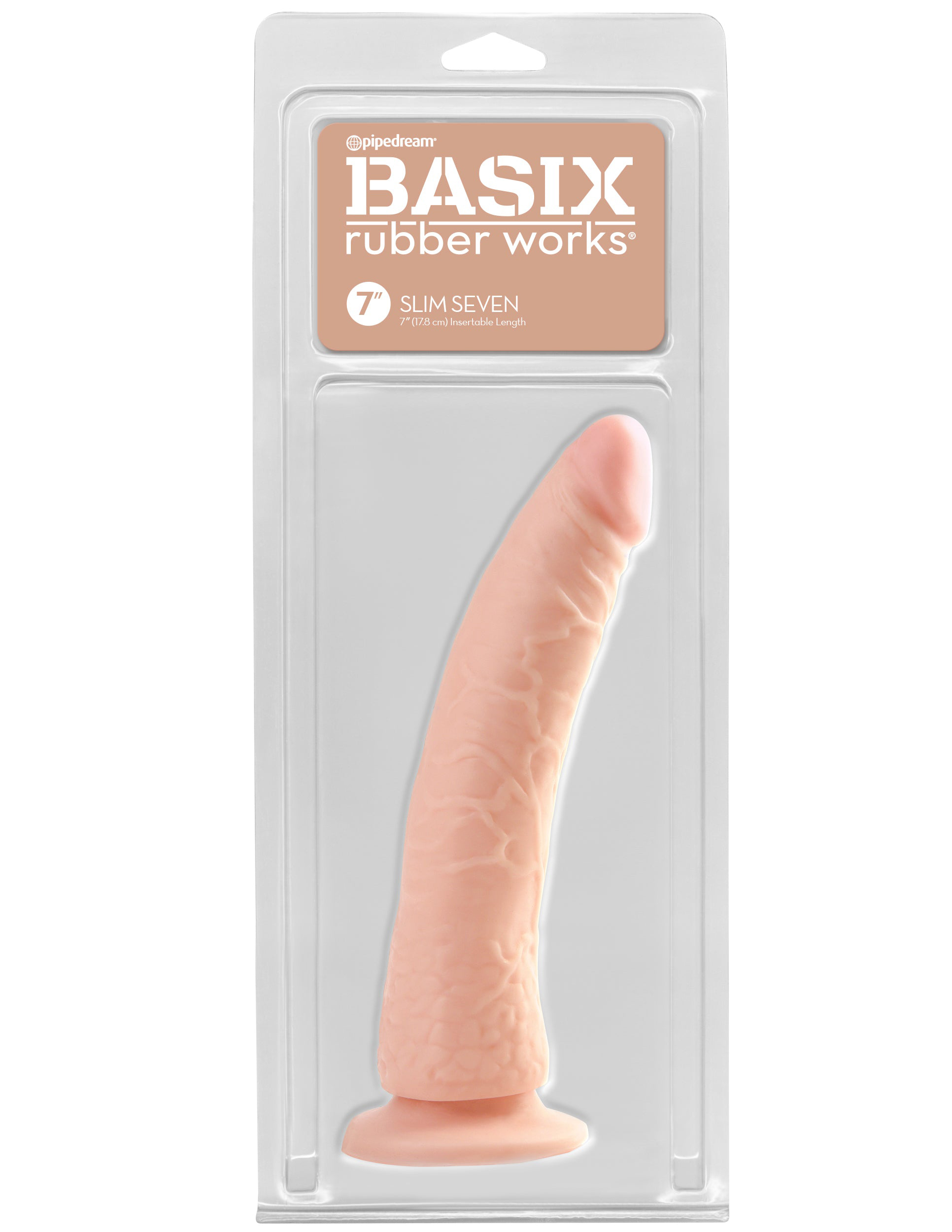 basix rubber works slim  inch with suction cup flesh 