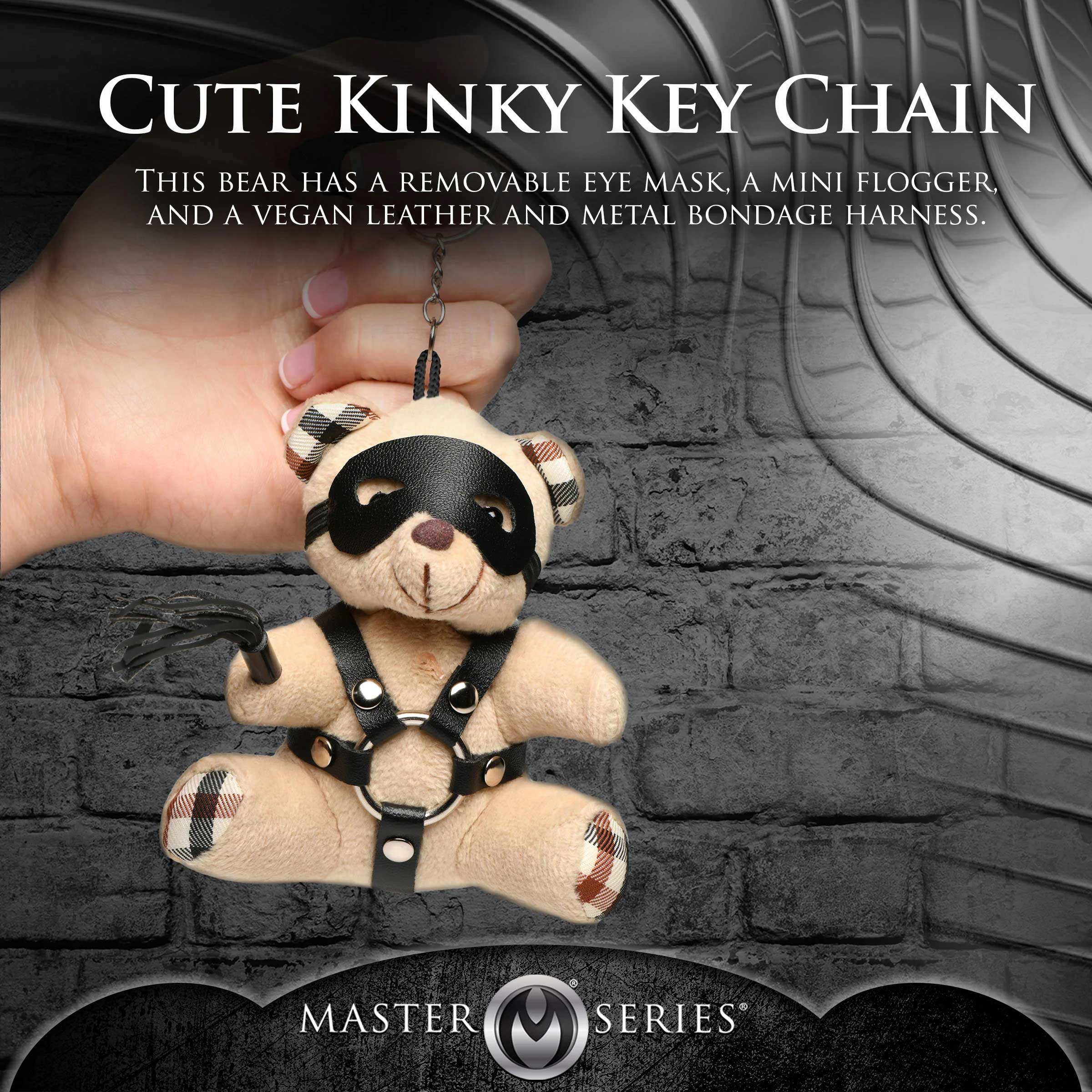 bdsm teddy bear keychain 