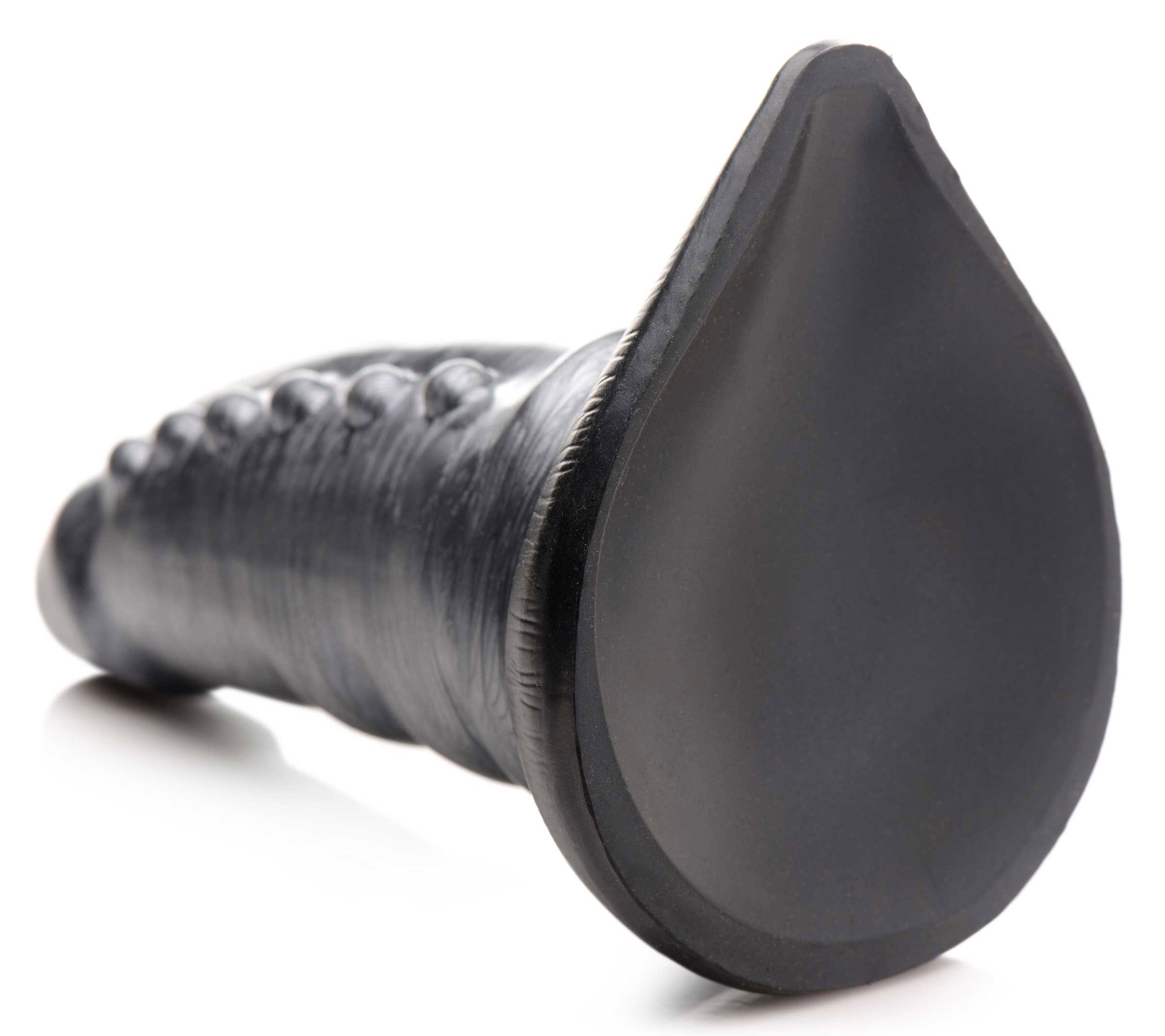 beastly tapered bumpy silicone dildo silver 