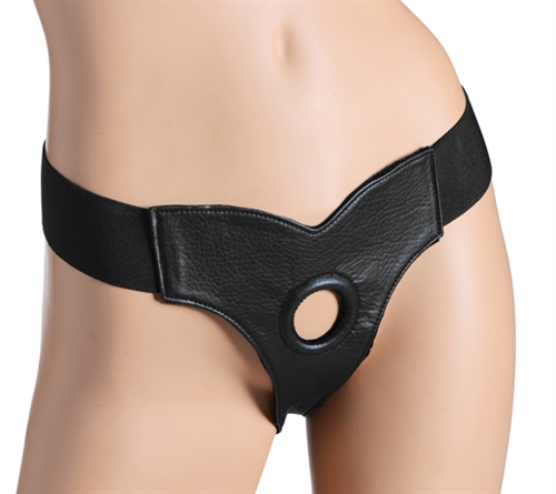 bella adjustable velvet lined strap on harness 