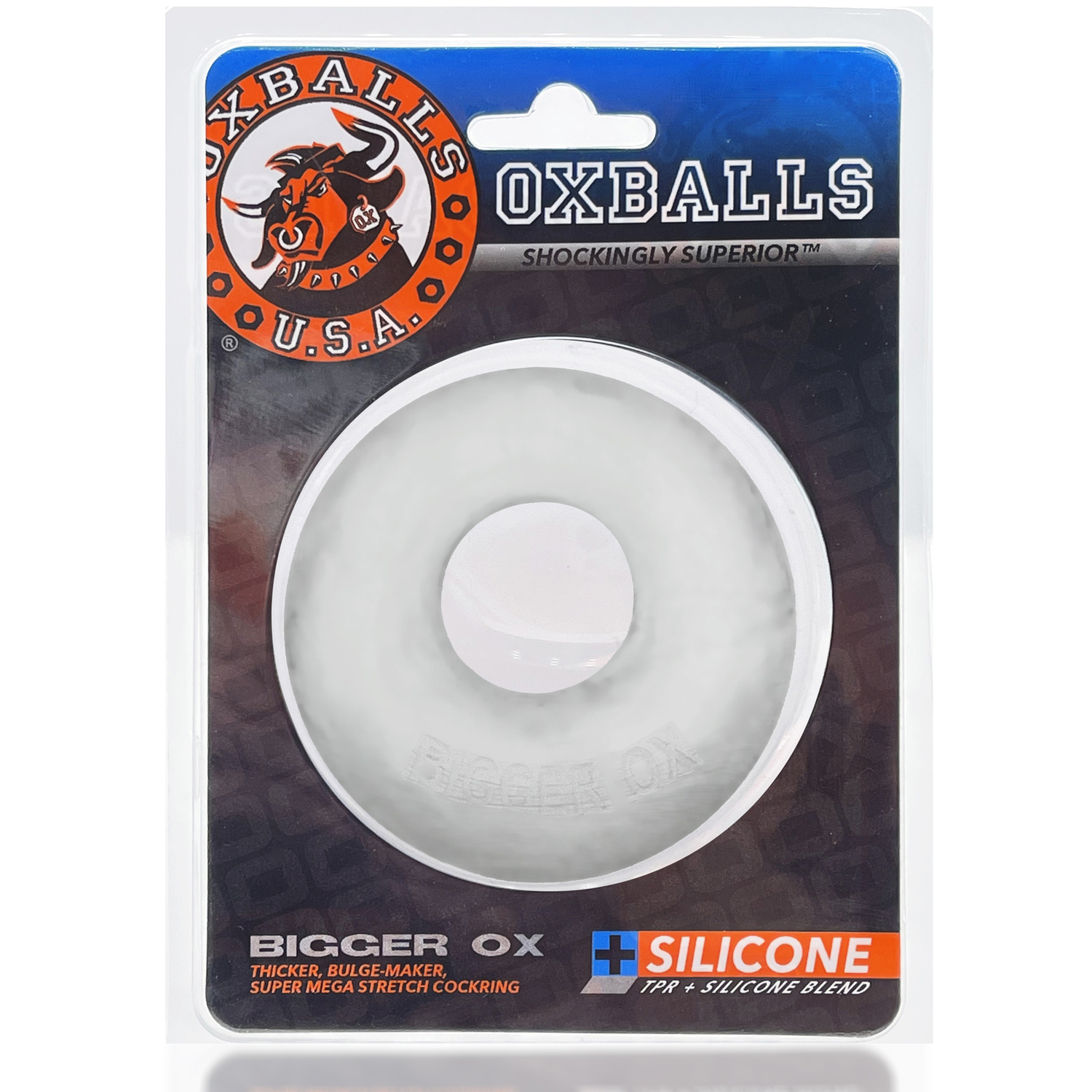 bigger ox cockring clear ice 