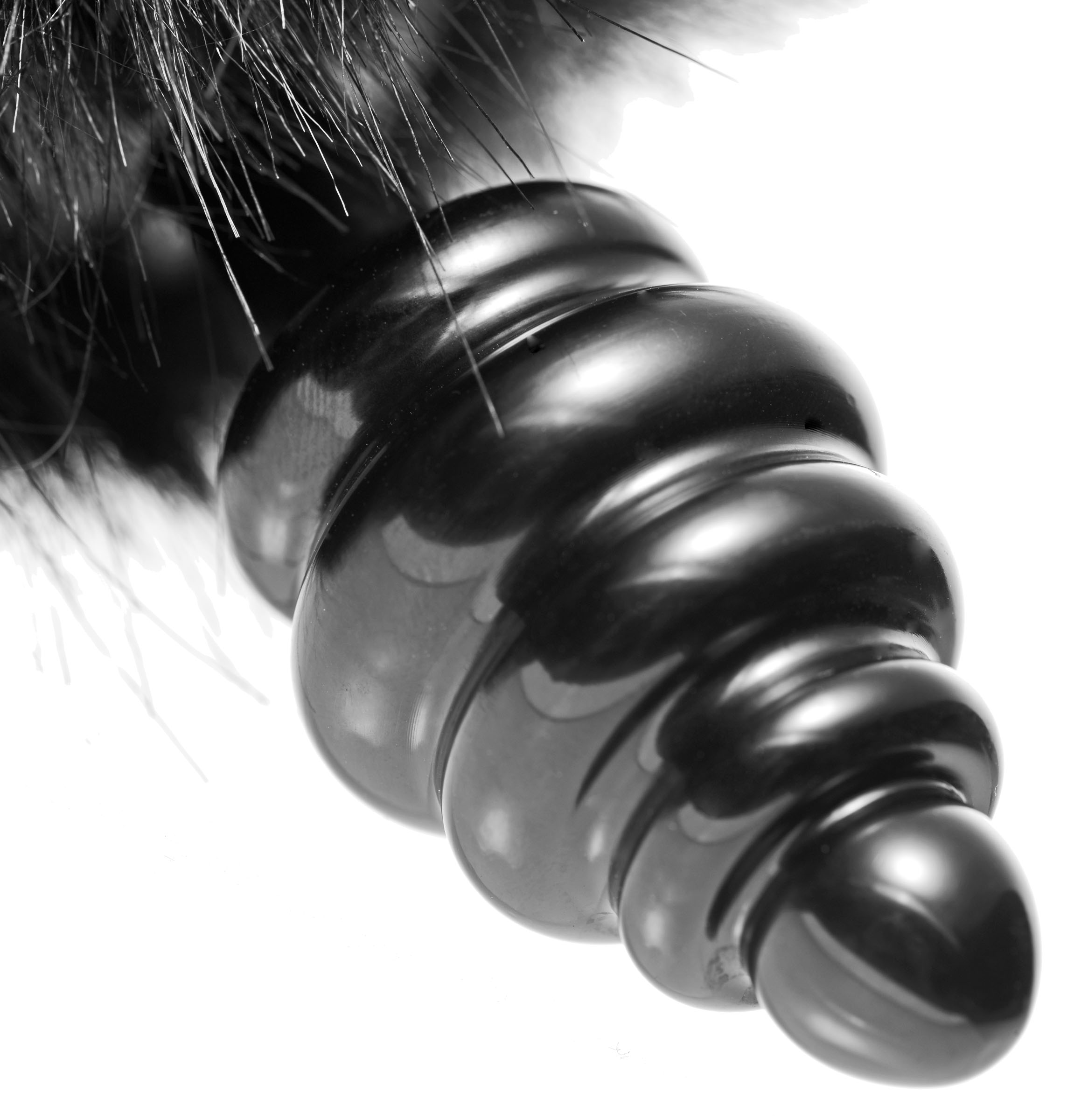 black bunny tail anal plug 