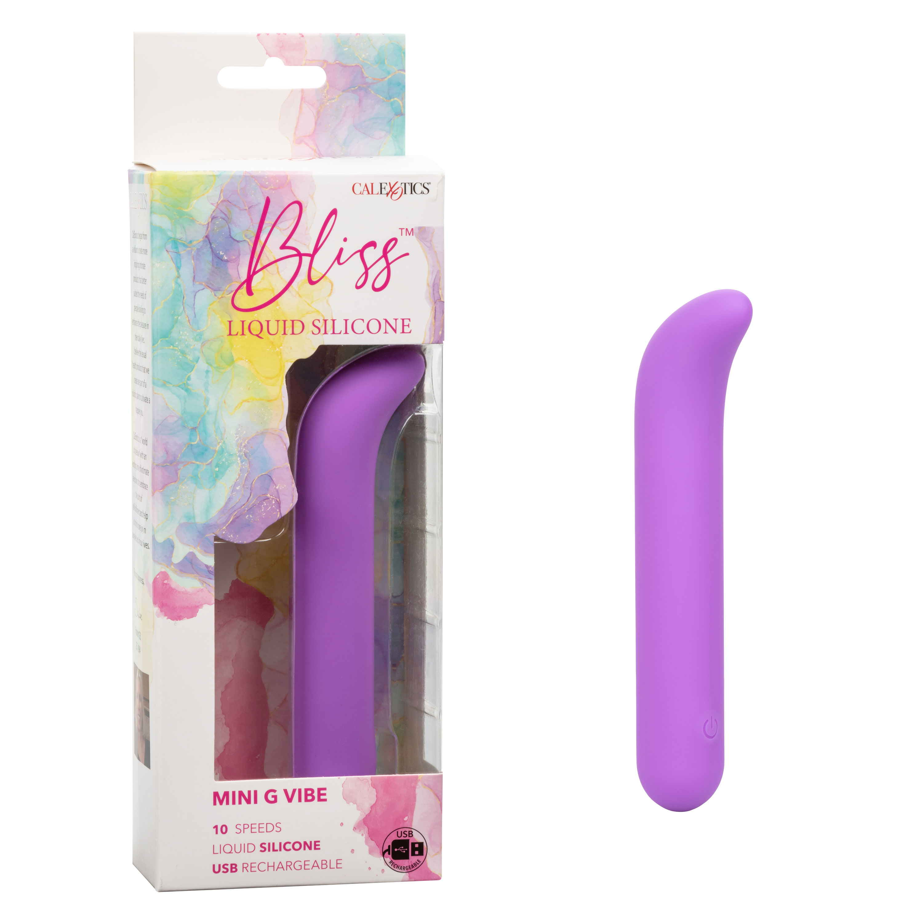 bliss liquid silicone mini g vibe purple 