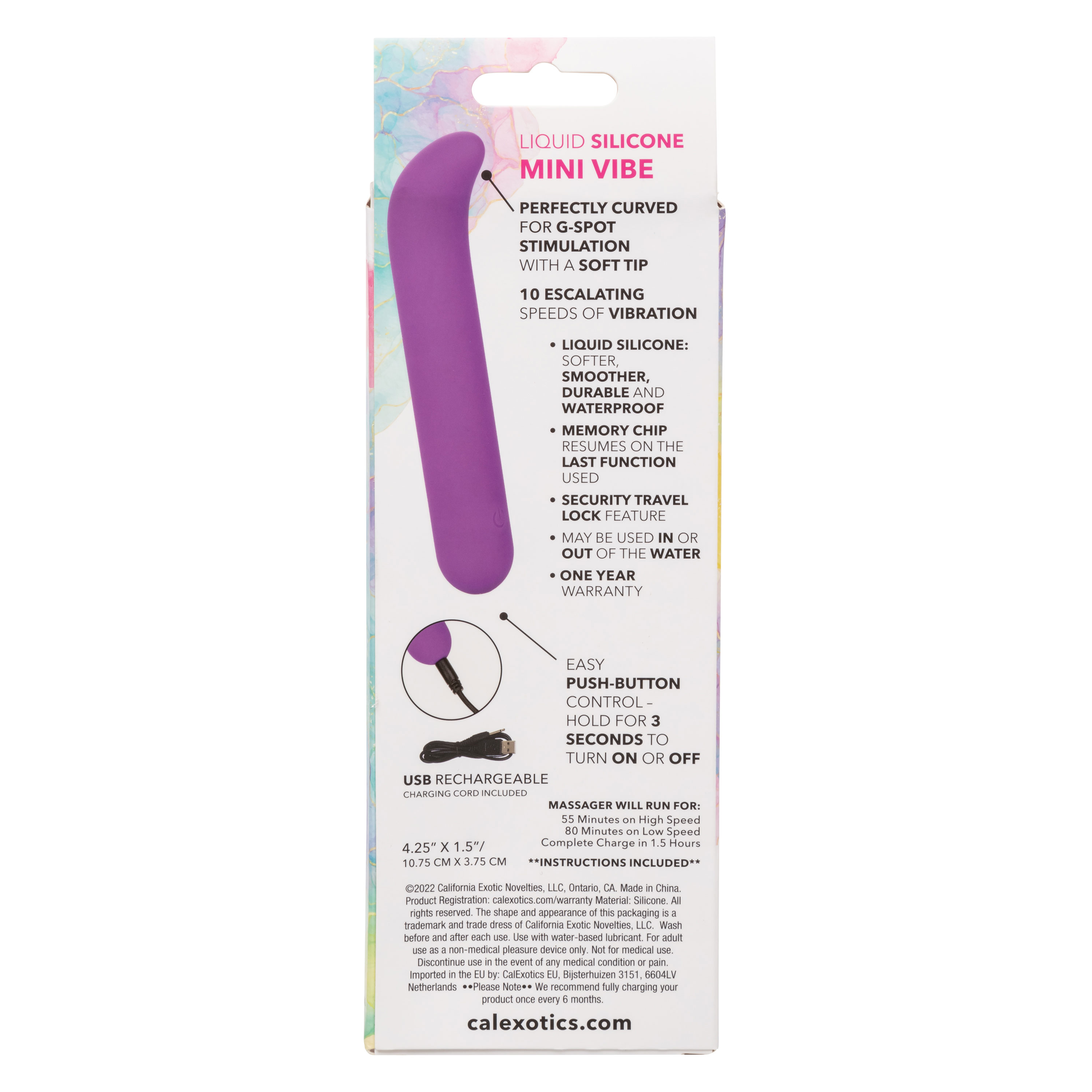 bliss liquid silicone mini g vibe purple 