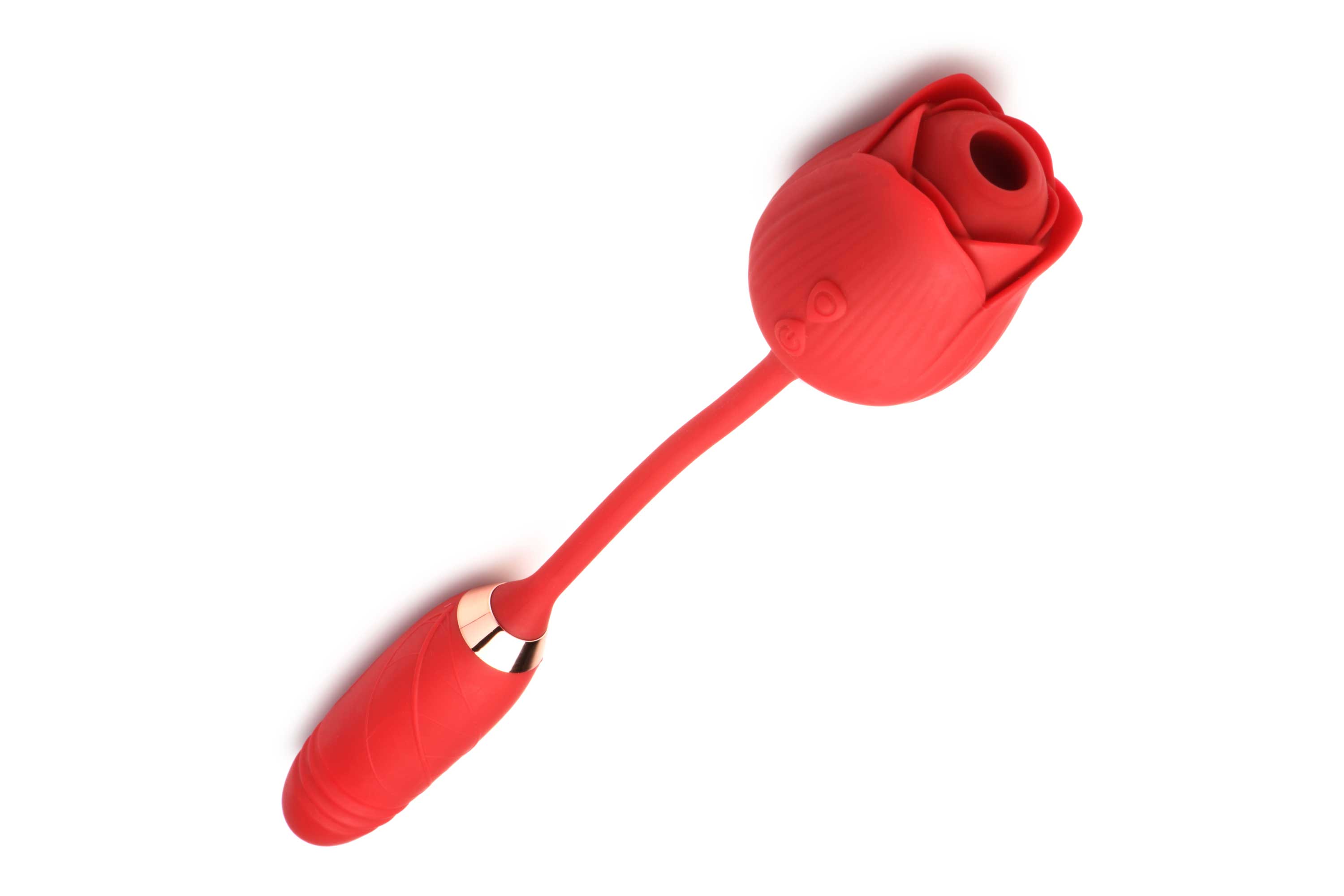 bloomgasm romping rose suction and thrusting  vibrator red 