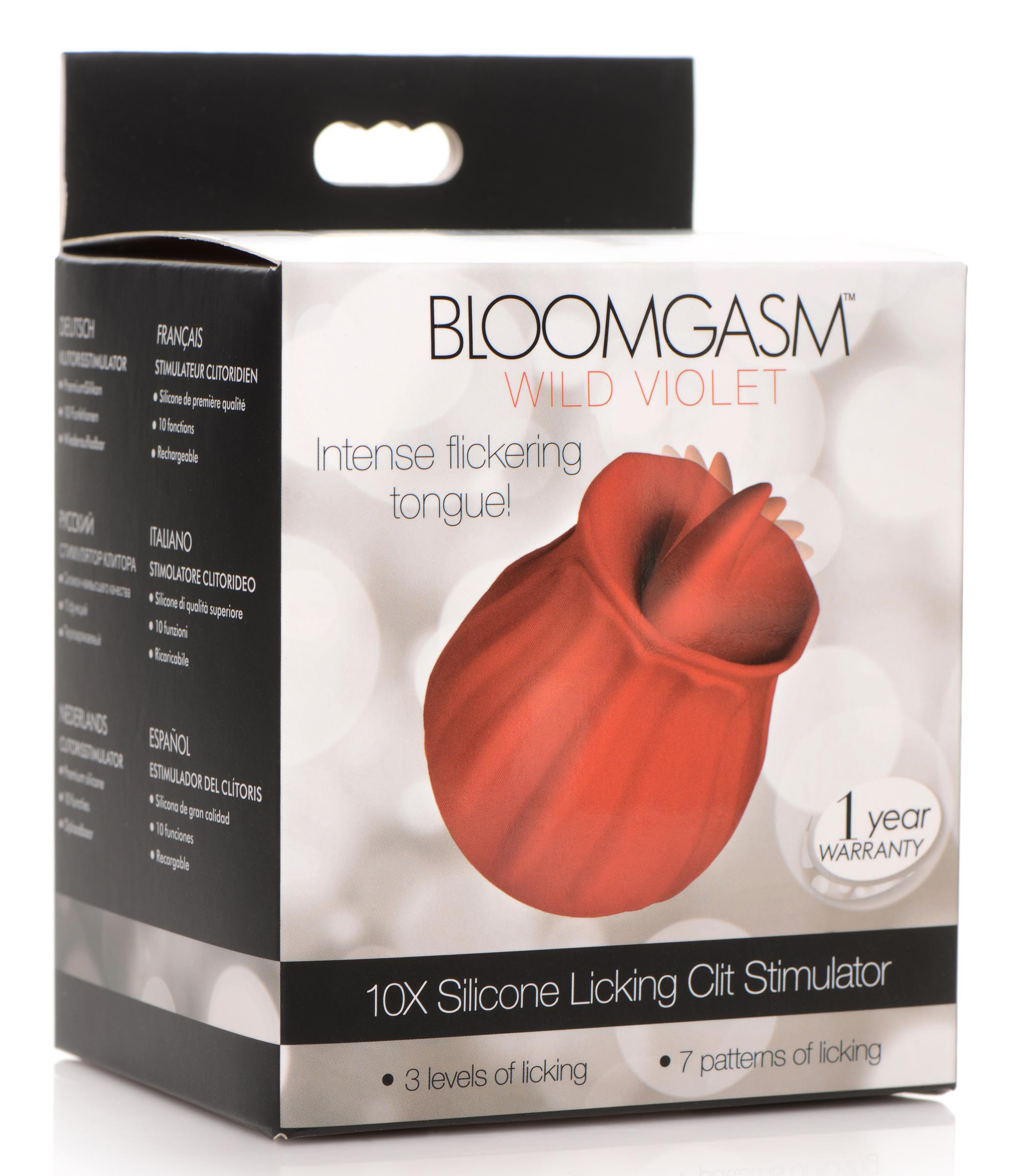 bloomgasm wild violet x licking clit  stimulator red 