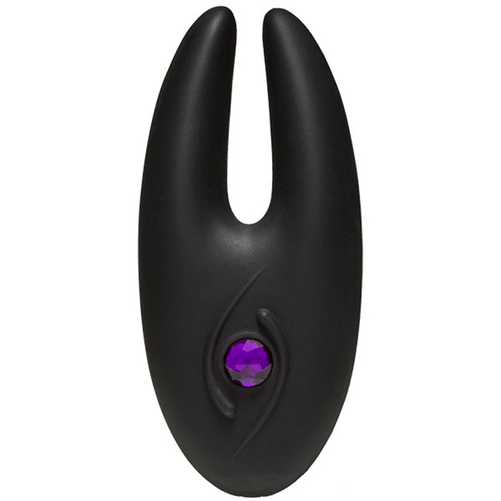 body bling clit cuddler mini vibe in second  skin silicone purple 