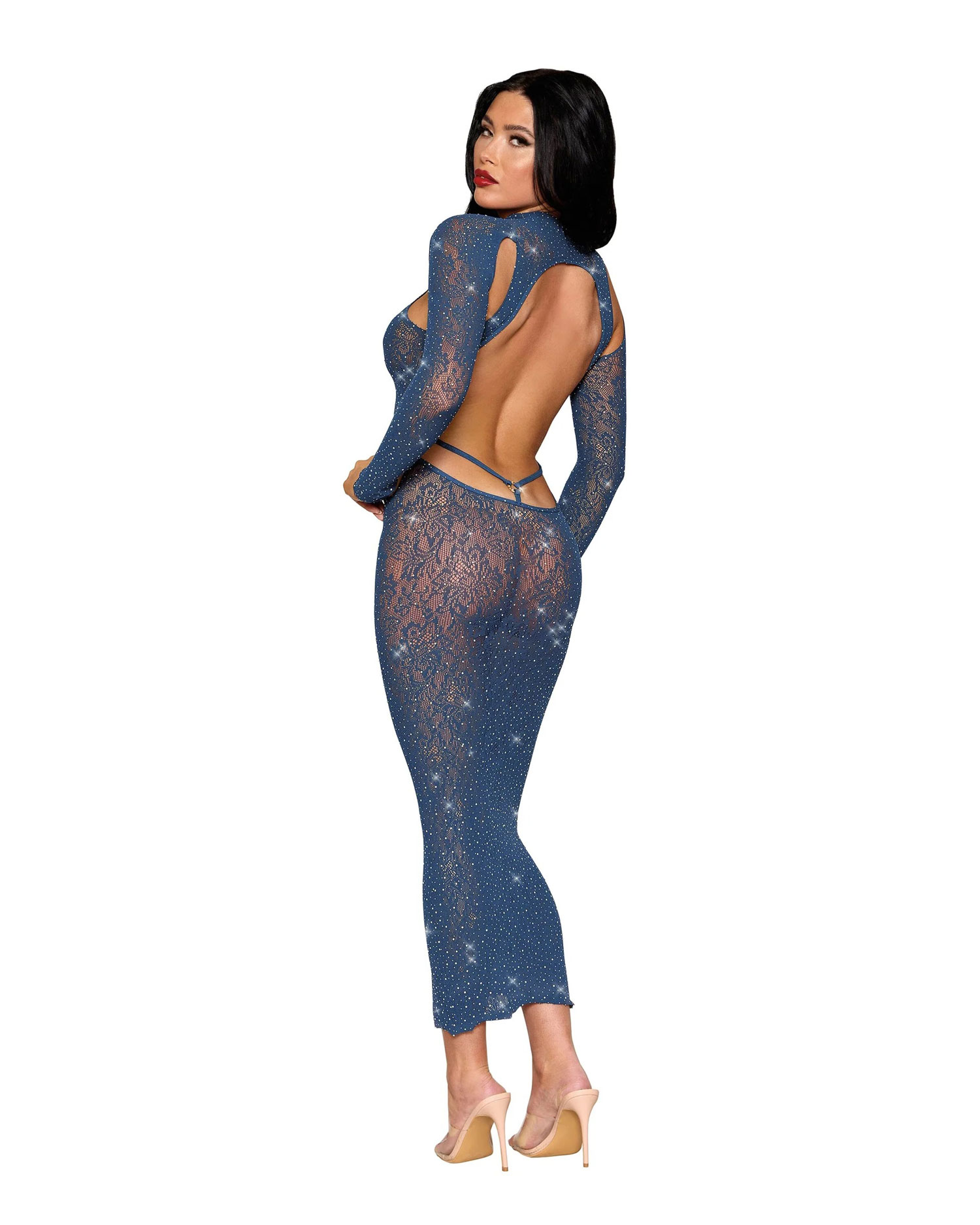 bodystocking gown dmnd one size navy 