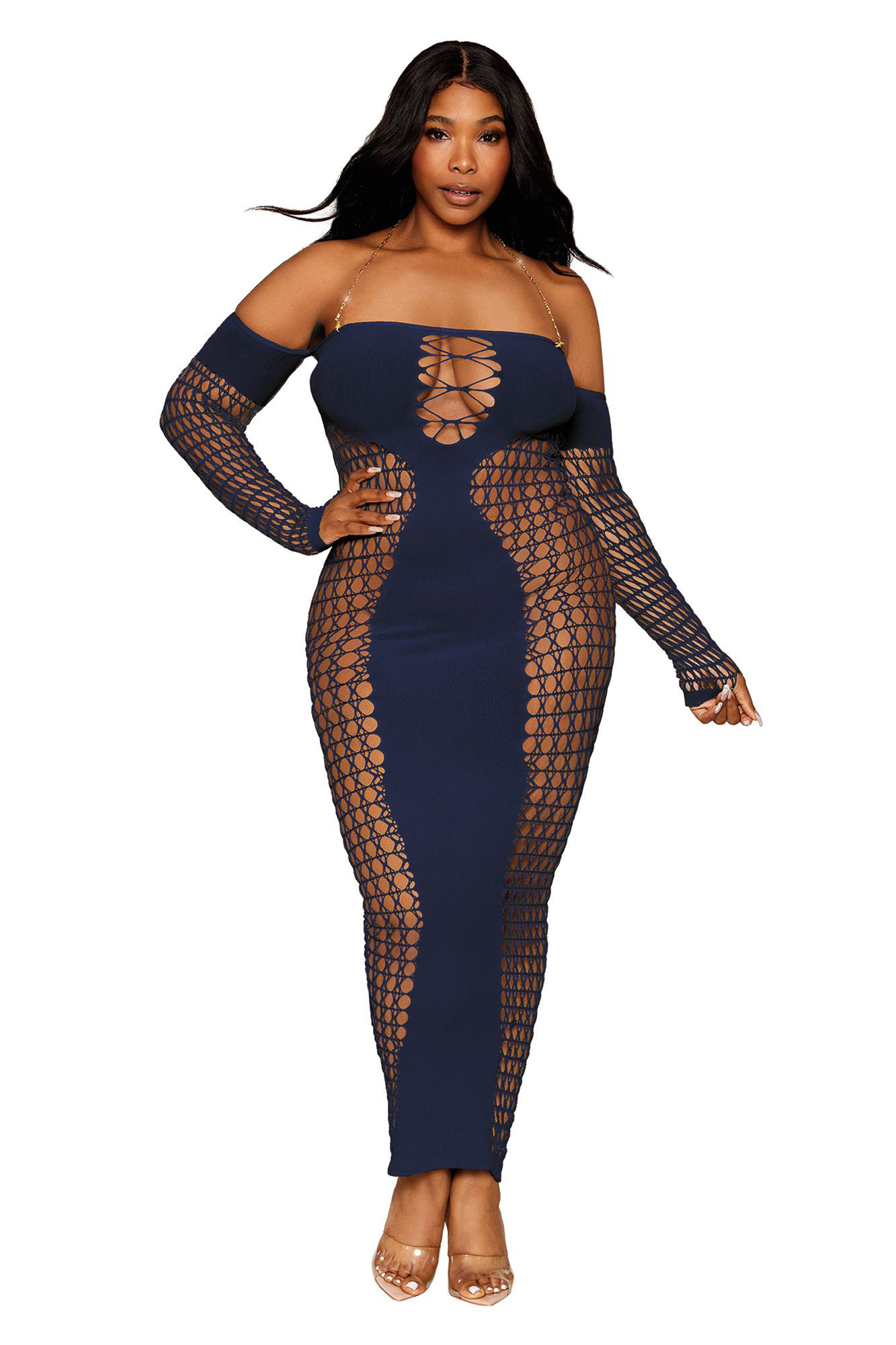 bodystocking gown queen size denim 