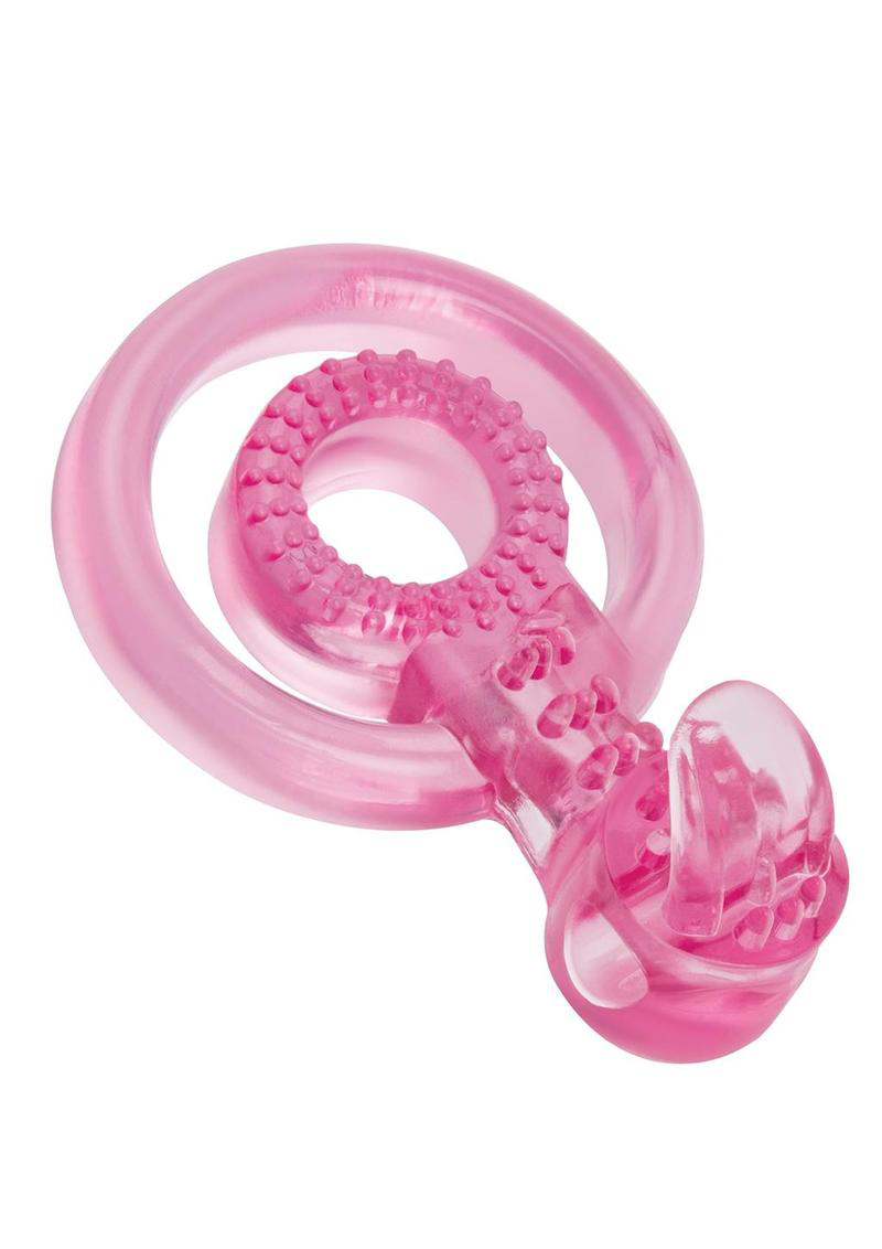 bodywand rechargeable duo ring with clit tickler pink 