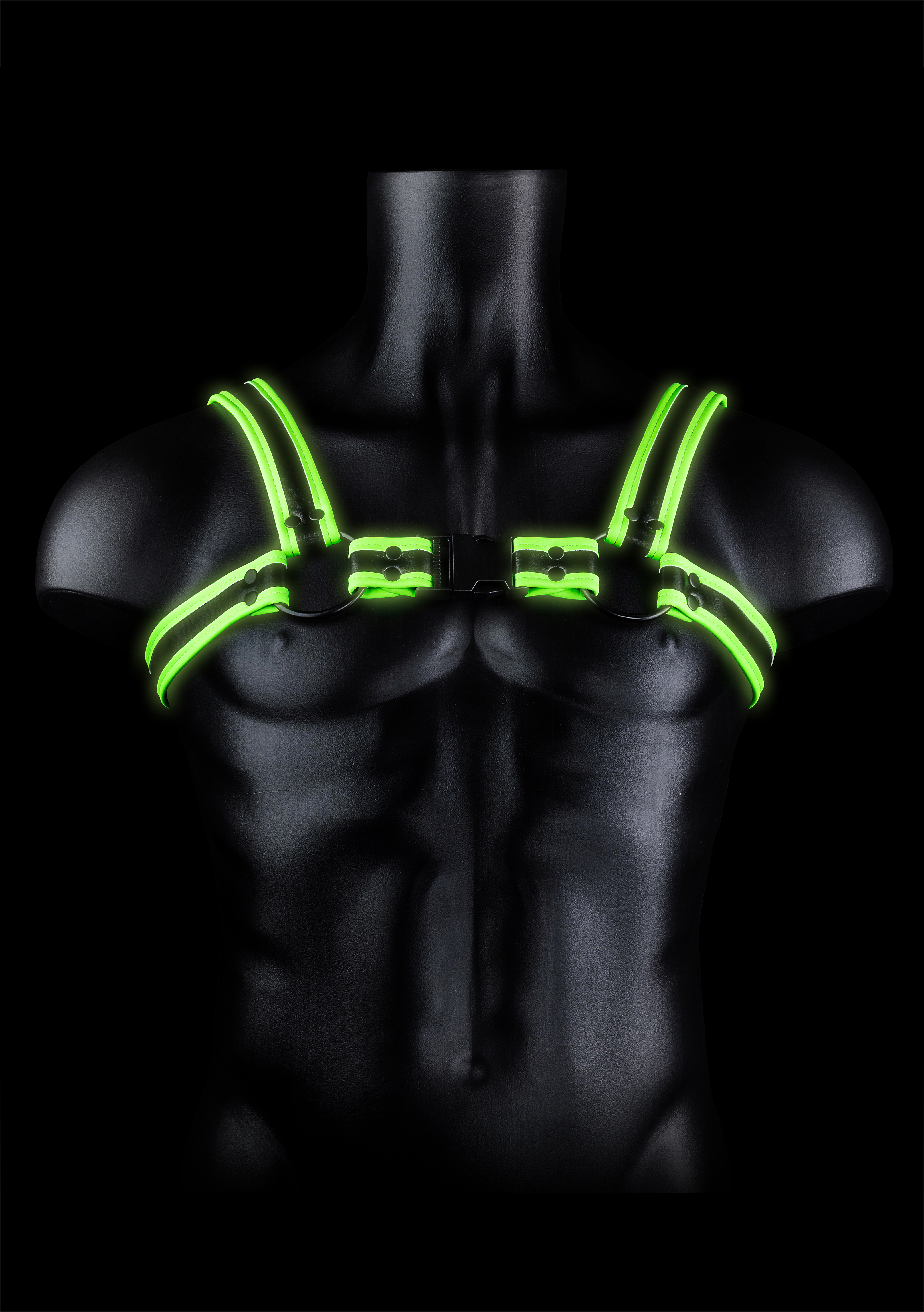 bonded leather buckle harness largexlarge glow in the dark 