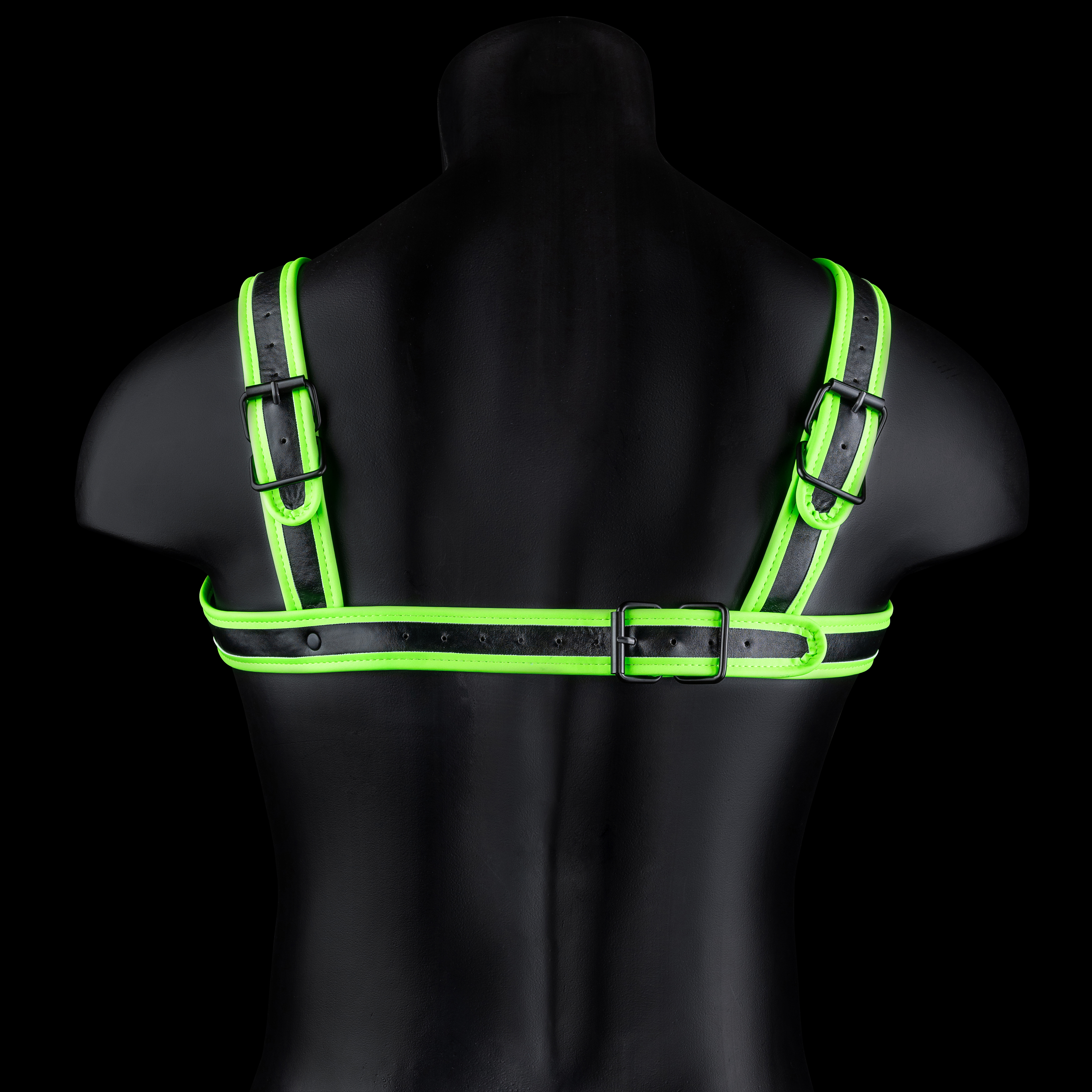 bonded leather buckle harness largexlarge glow in the dark 