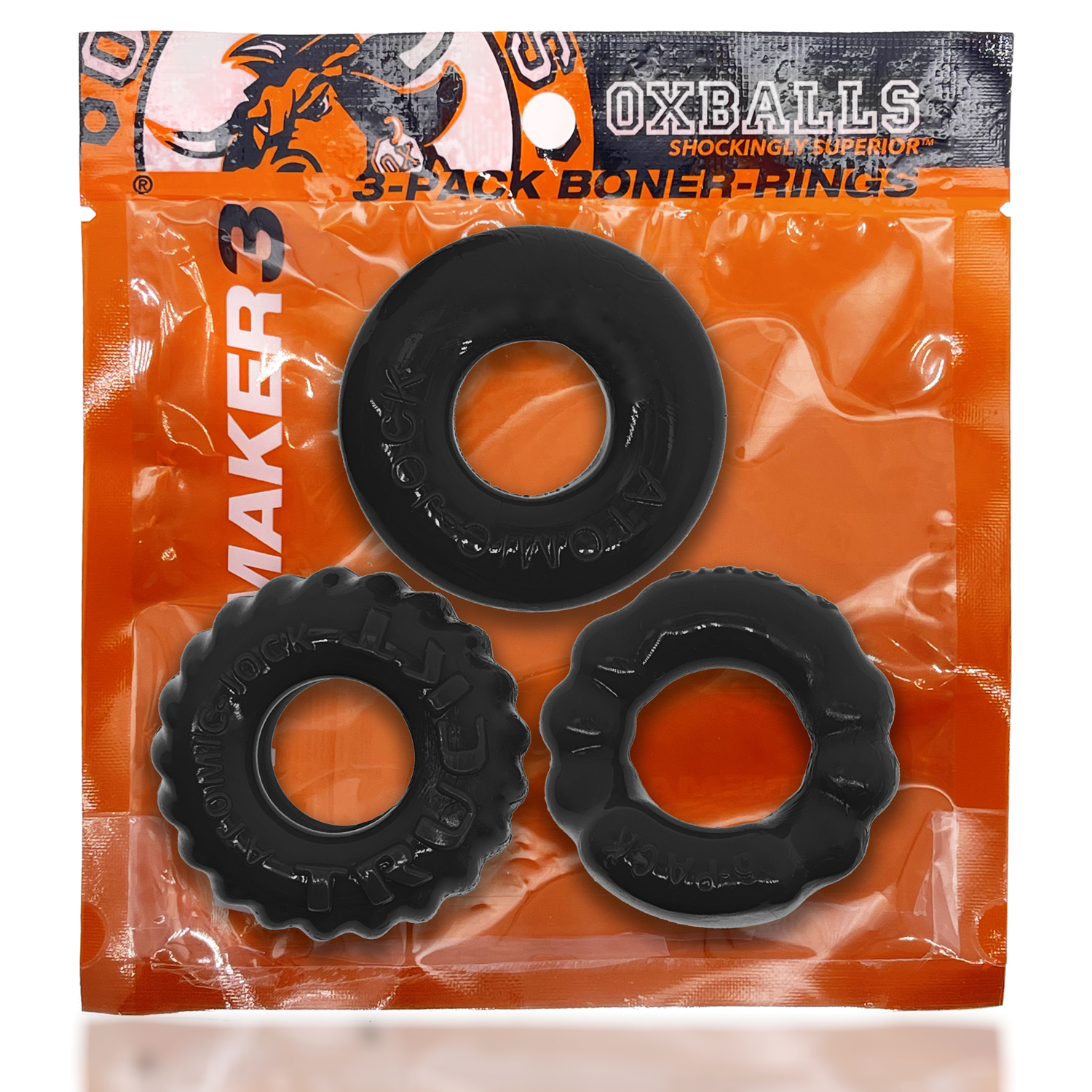 bonemaker  pack boner rings black 