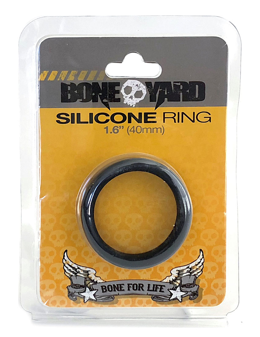 boneyard silicone ring . inch mm black 
