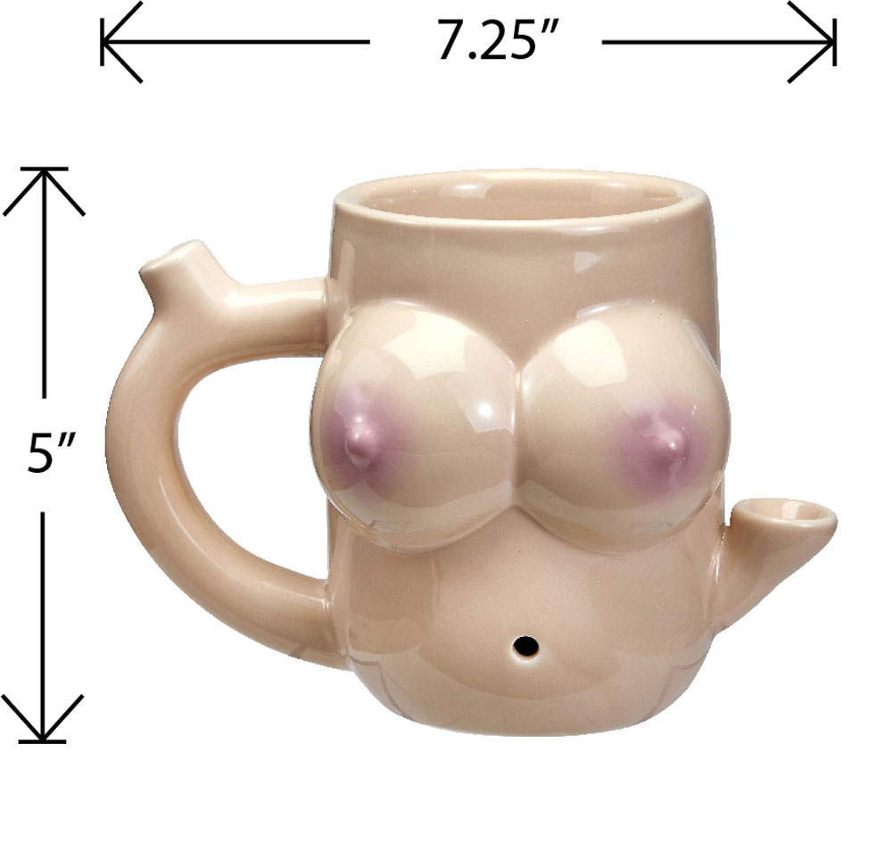 boob mug novelty pipe 