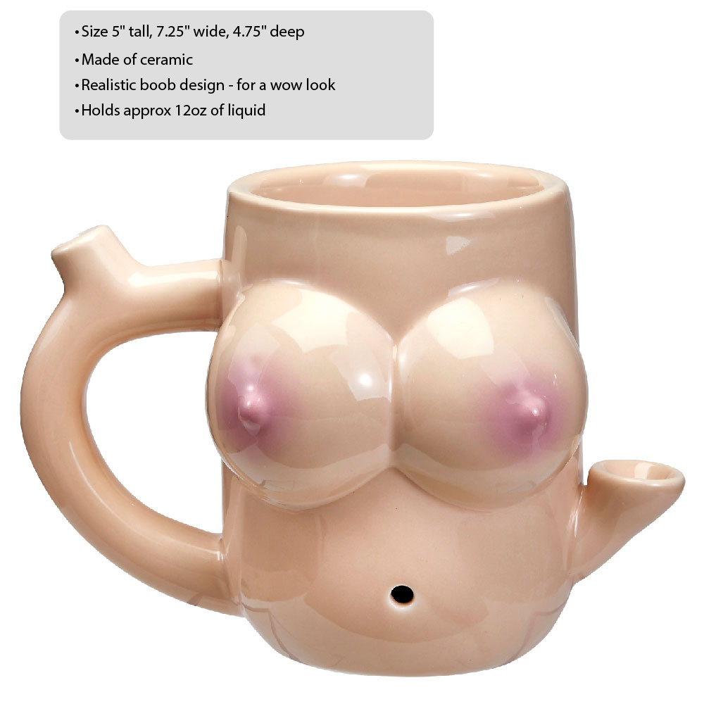 boob mug novelty pipe 