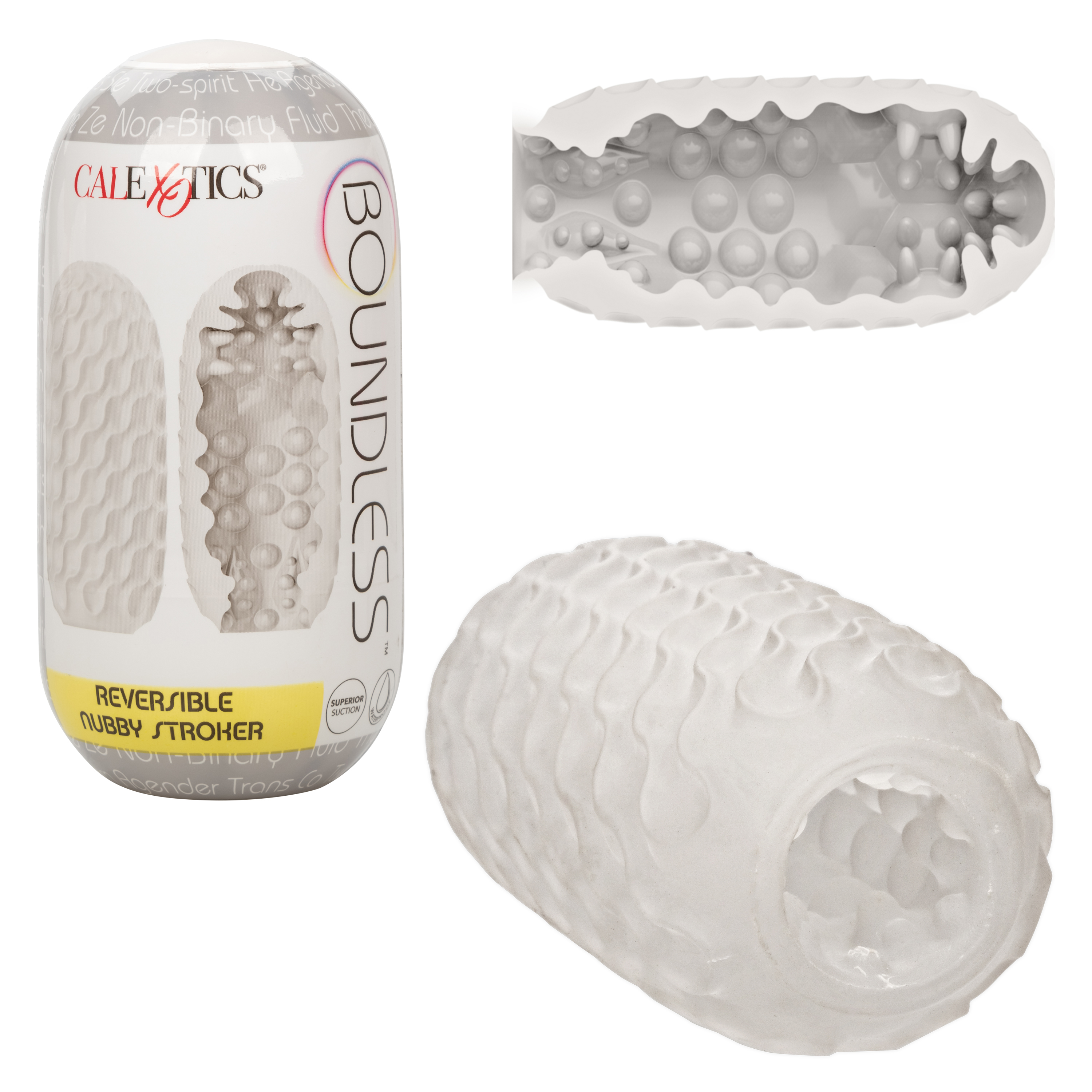 boundless reversible nubby stroker clear 