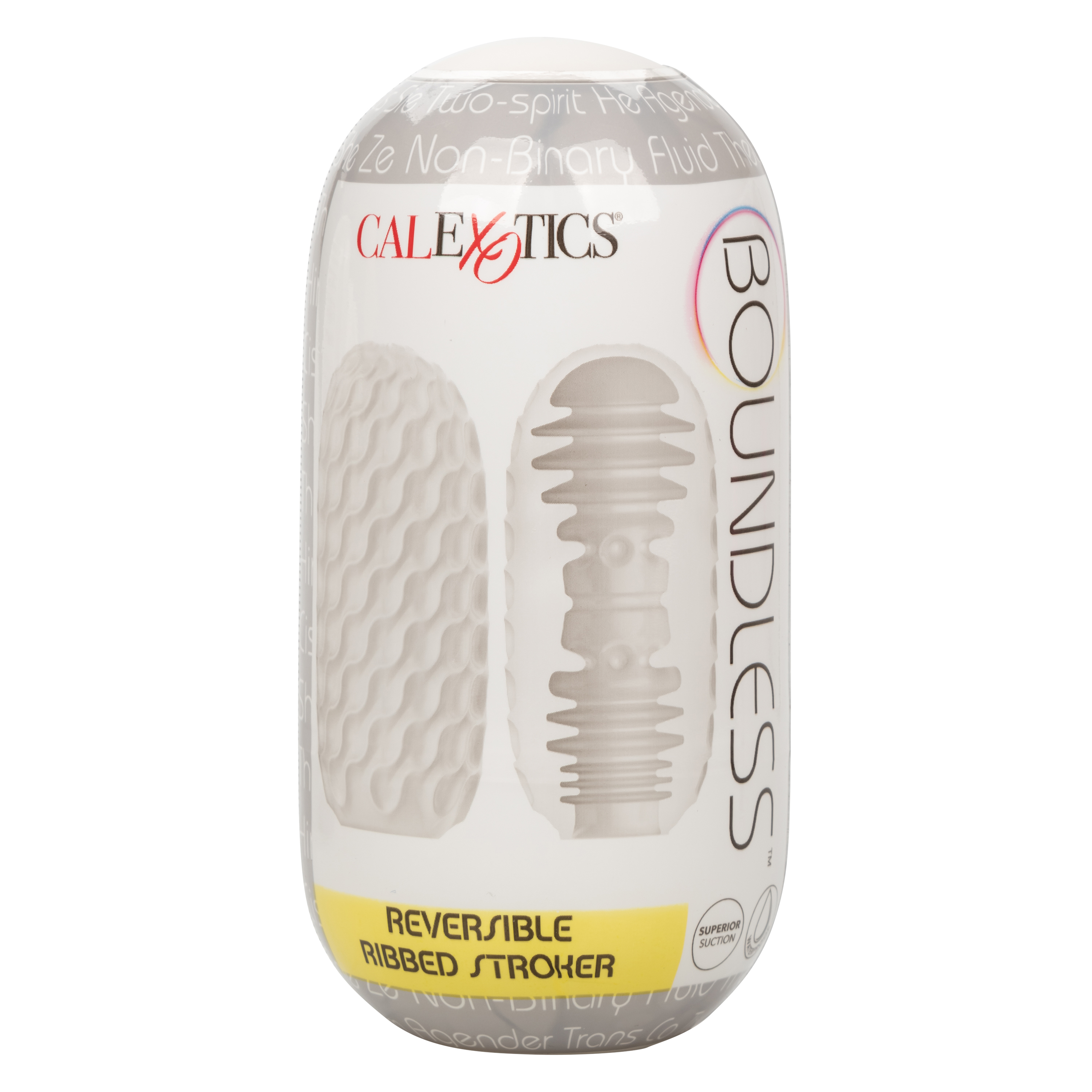 boundless reversible ribbed stroker clear 