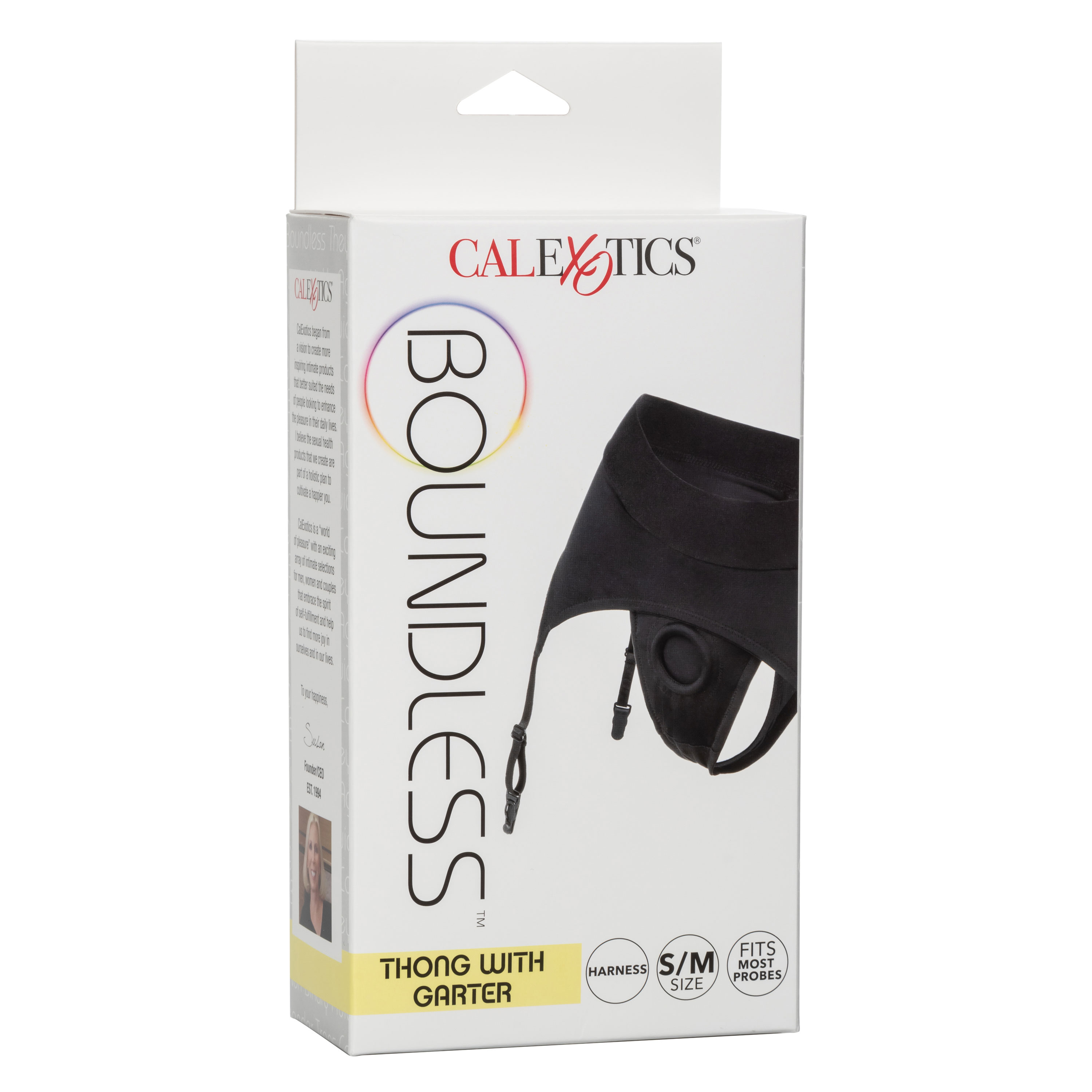 boundless thong with garter sm black 