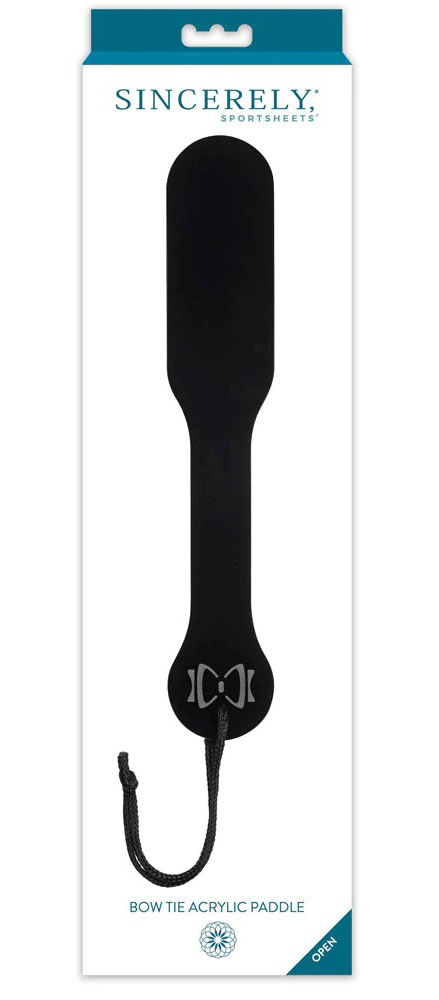 bow tie acrylic paddle black 