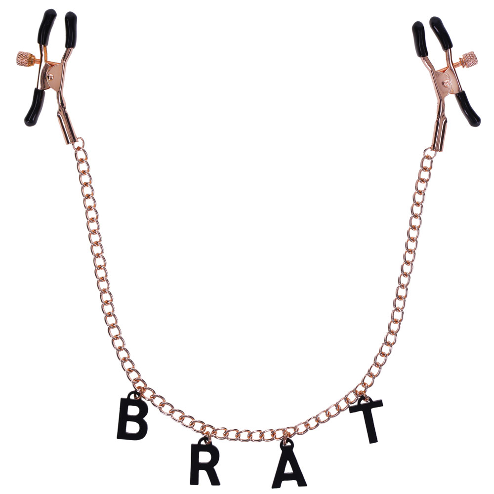 brat charmed nipple clamps rose gold 